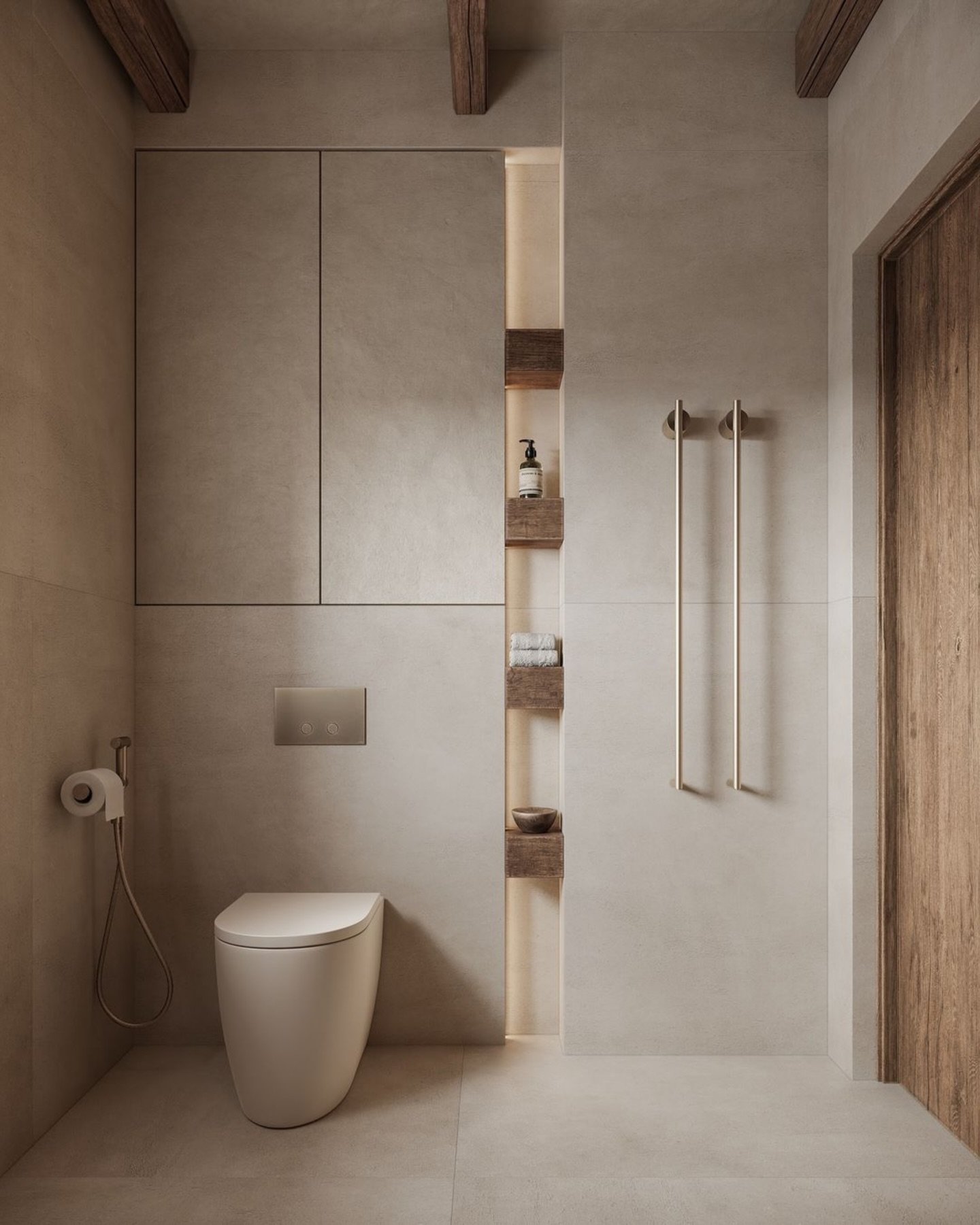 Soothing neutrals are the star of the show in our Project Greeneagle wabi-sabi inspired bathrooms. Organic shapes, natural materials and layered textures help cultivate a sense of calm equally present during rushed mornings and post-work soaks. ⁠
⁠
⁠