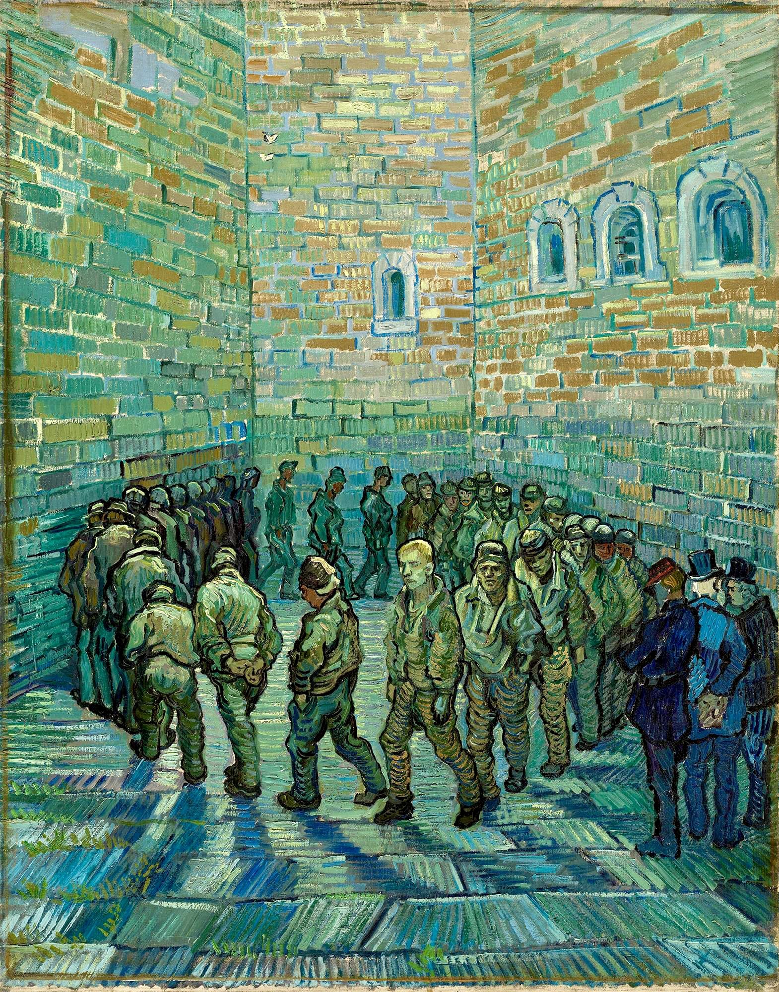 Prisoners' Round (after Gustave Doré), 1890. Pushkin Museum, Moscow by Vincent van Gogh.