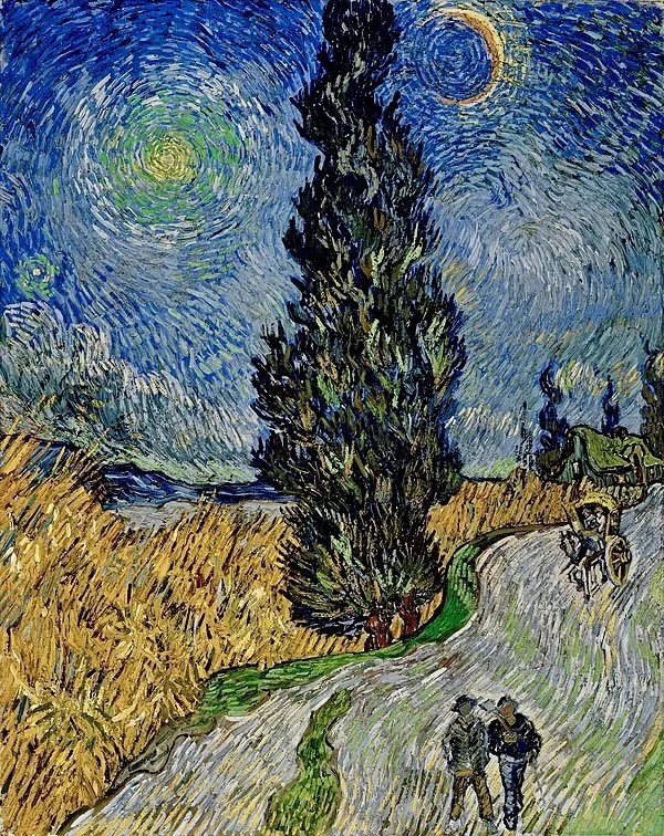 Road with Cypress and Star