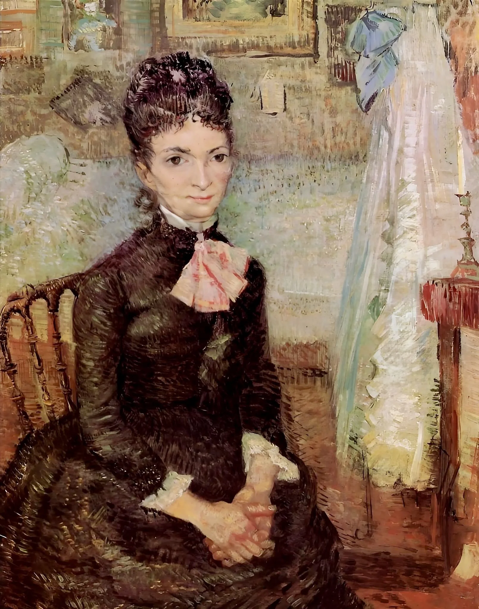 Portrait "woman sitting by a Cradle" Vicent van Gogh 1887, Paris Francia