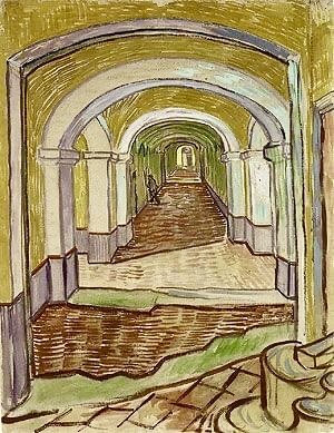 by Vincent van Gogh - Corridor of the Asylum at St Paul's Hospice in St Rémy de Provence