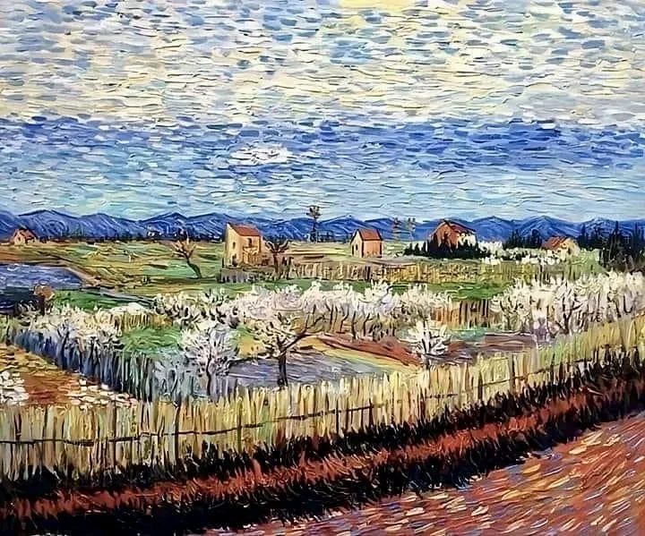 Vincent van Gogh  Peach Trees in Blossom, 1889