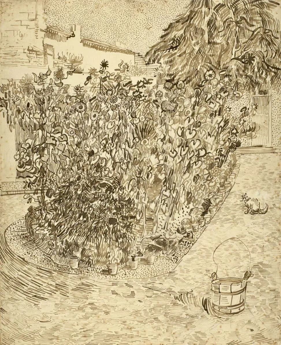Little Garden near the Bathhouse by Vincent van Gogh