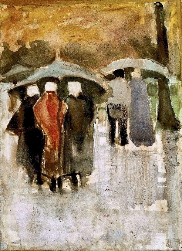 Vincent van Gogh "In the Rain", 1882.