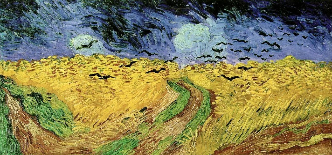 Wheat Fields with Crows by Vincent Van Gogh