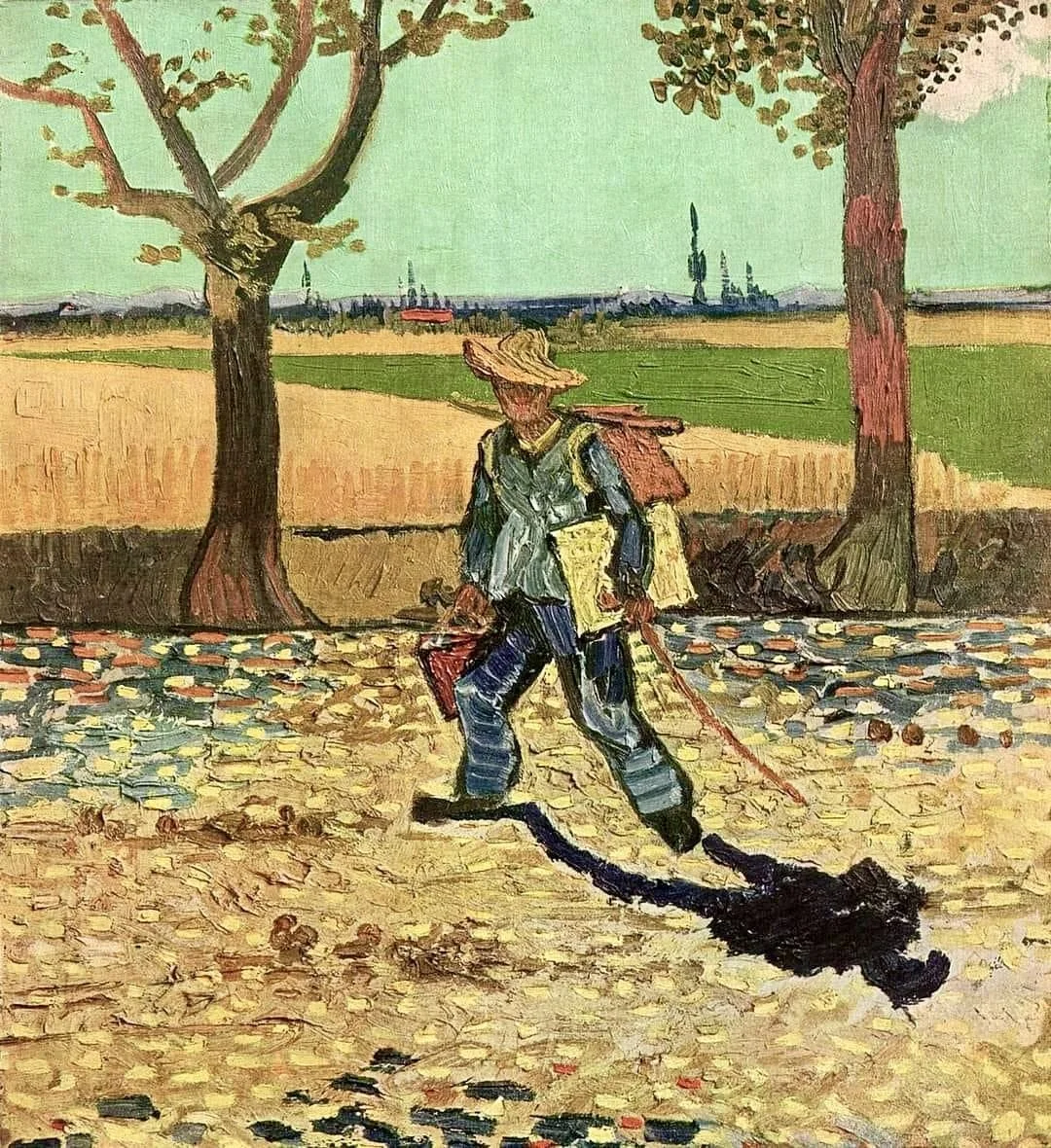 Vincent van Gogh, Self-portrait on the Road to Tarascon (The Painter on His Way to Work), 1888