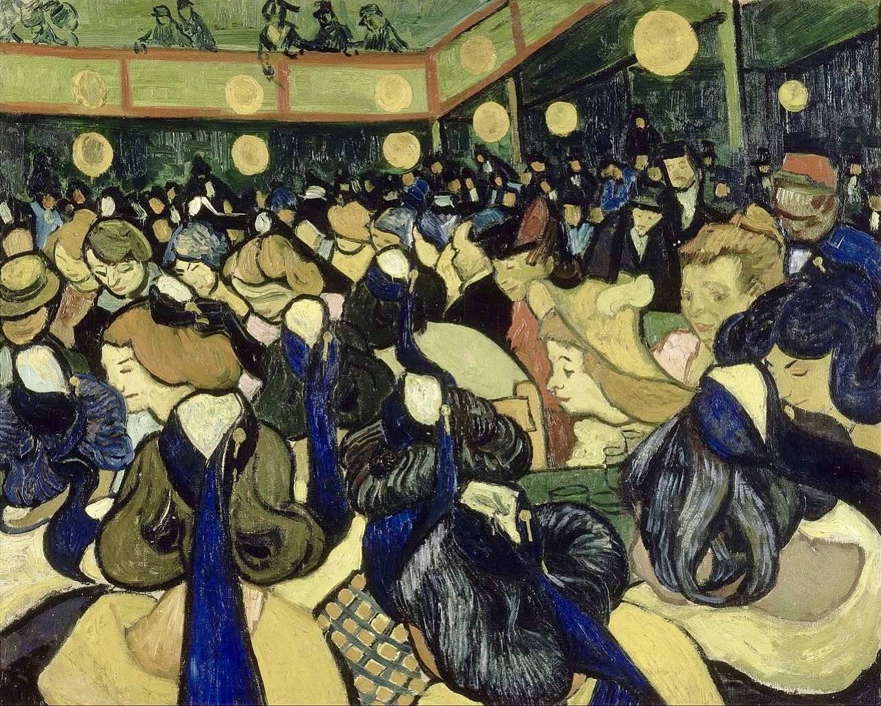 #VanGogh of the Day: The Dance Hall in Arles, December 1888. Oil on canvas, 65 x 81 cm. Musée d’Orsay, Paris.