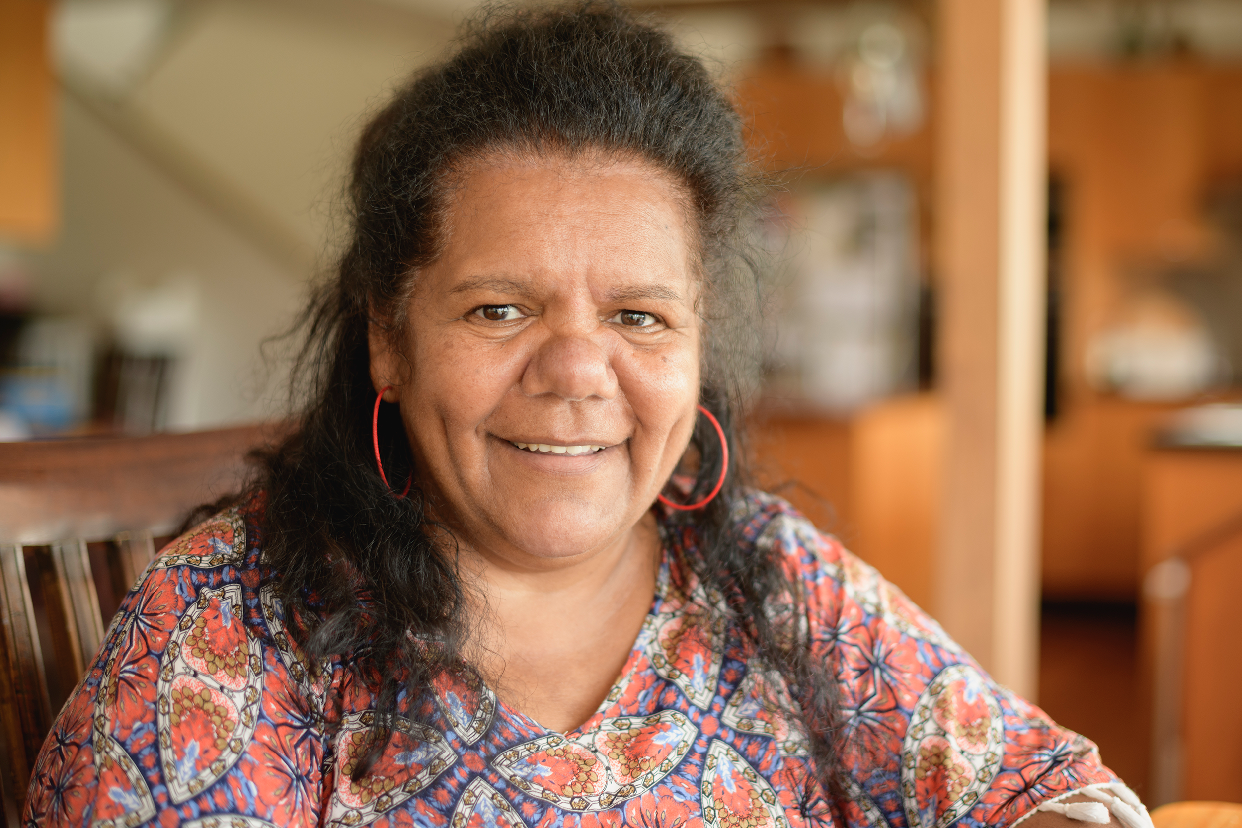 Aboriginal woman smiling