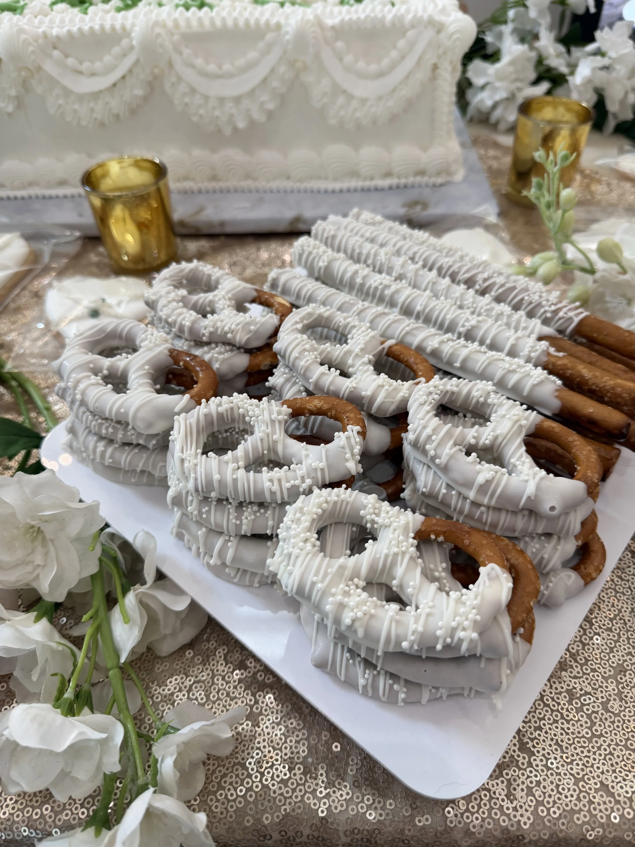 dipped pretzels and pretzel rods
