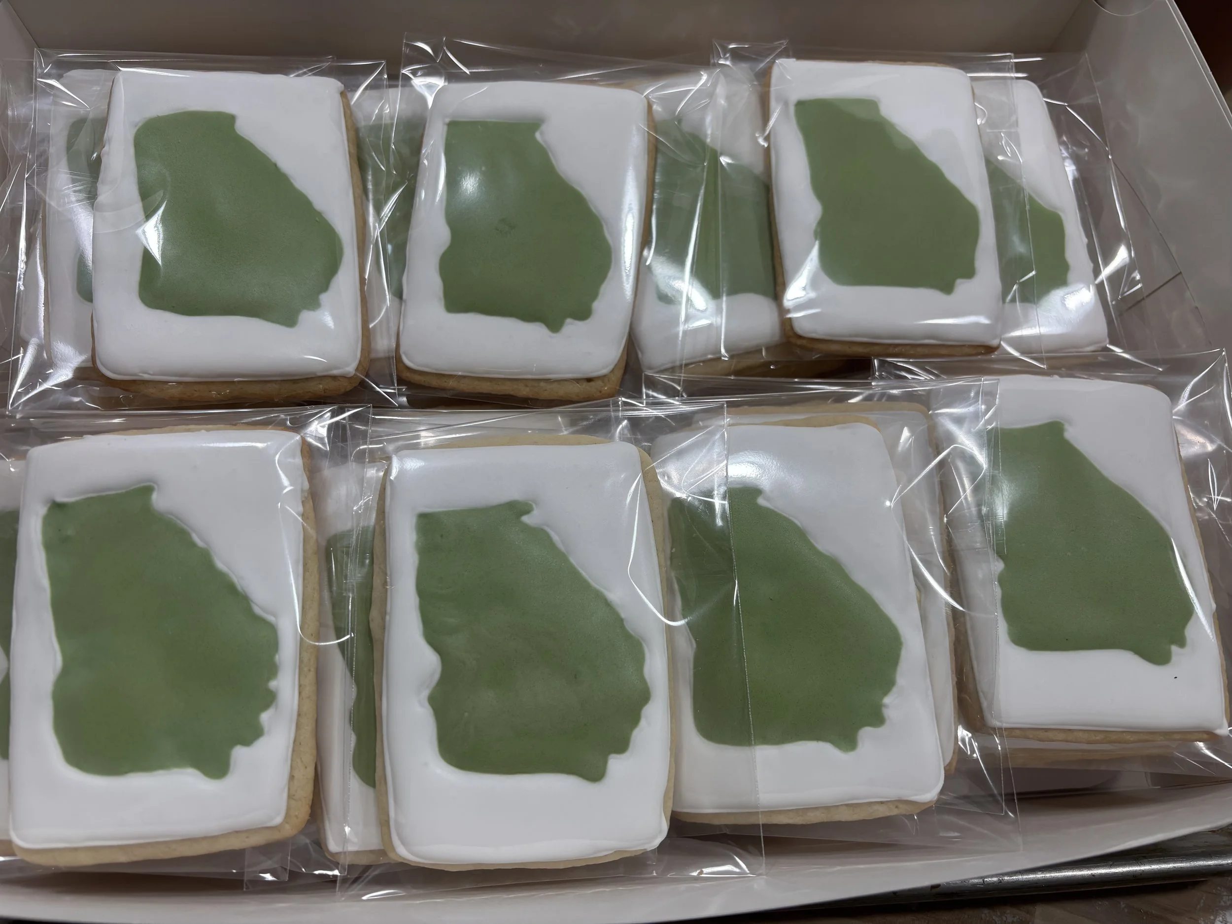 out of town guest welcome bag cookies State of Georgia theme