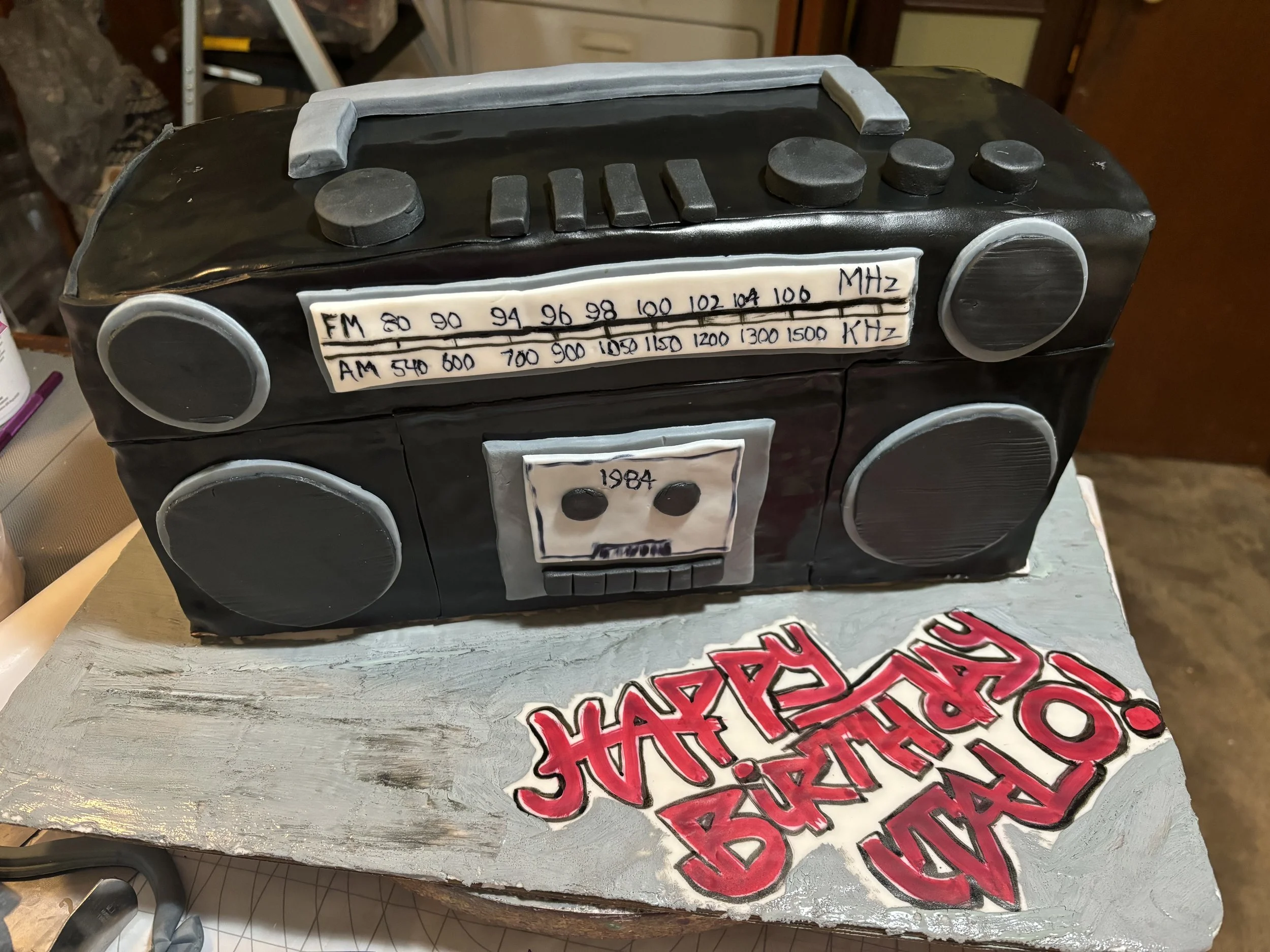 Boom Box stereo cake