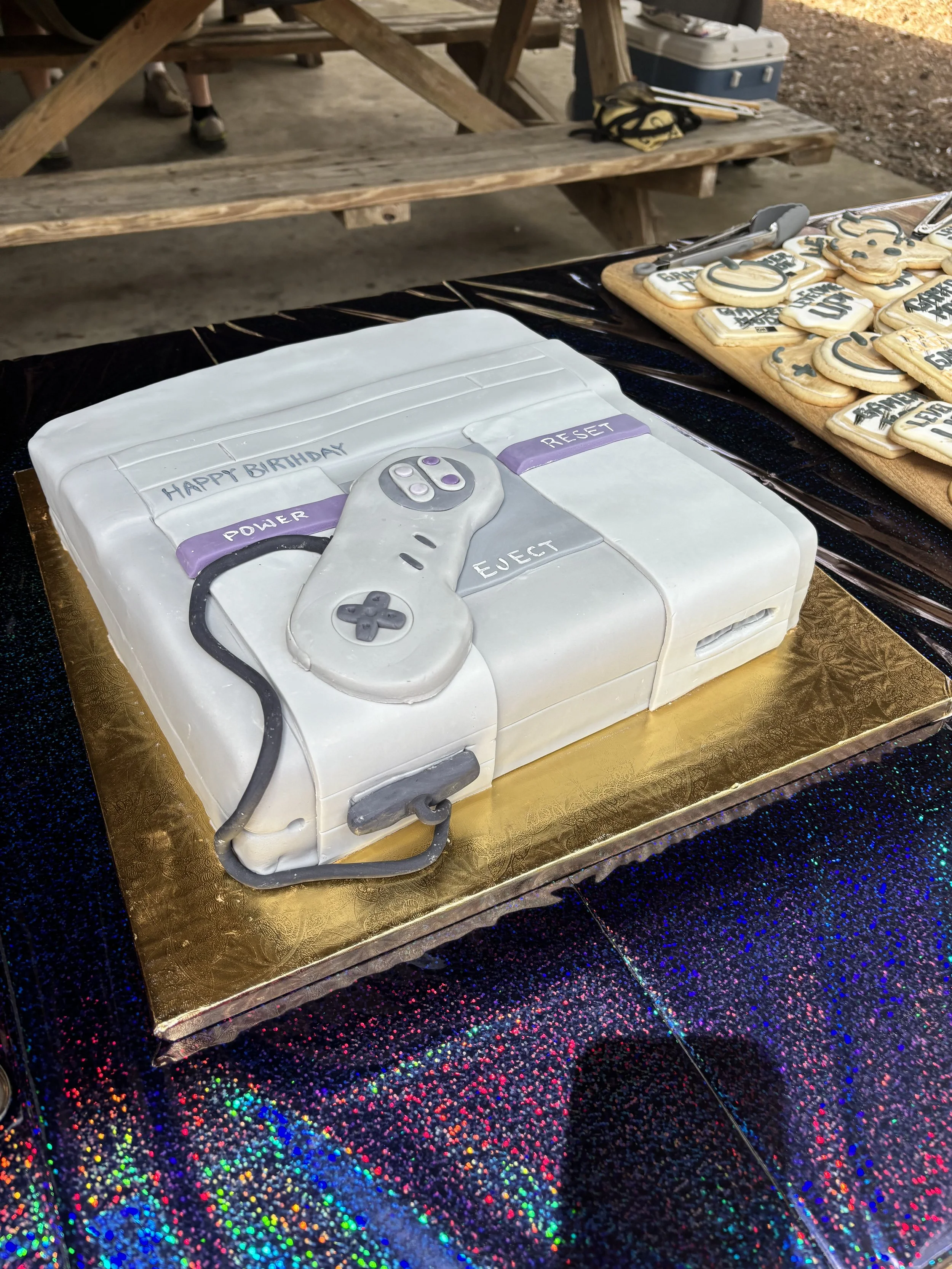 Gaming system birthday cake