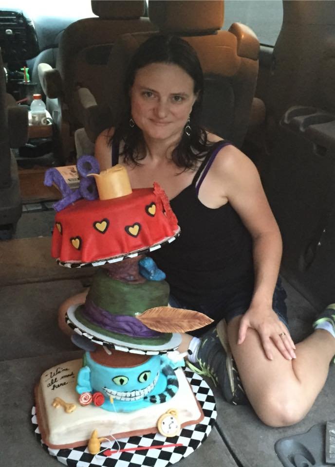 custom birthday celebration cake by Artful Cakery by Julie in Atlanta Georgia