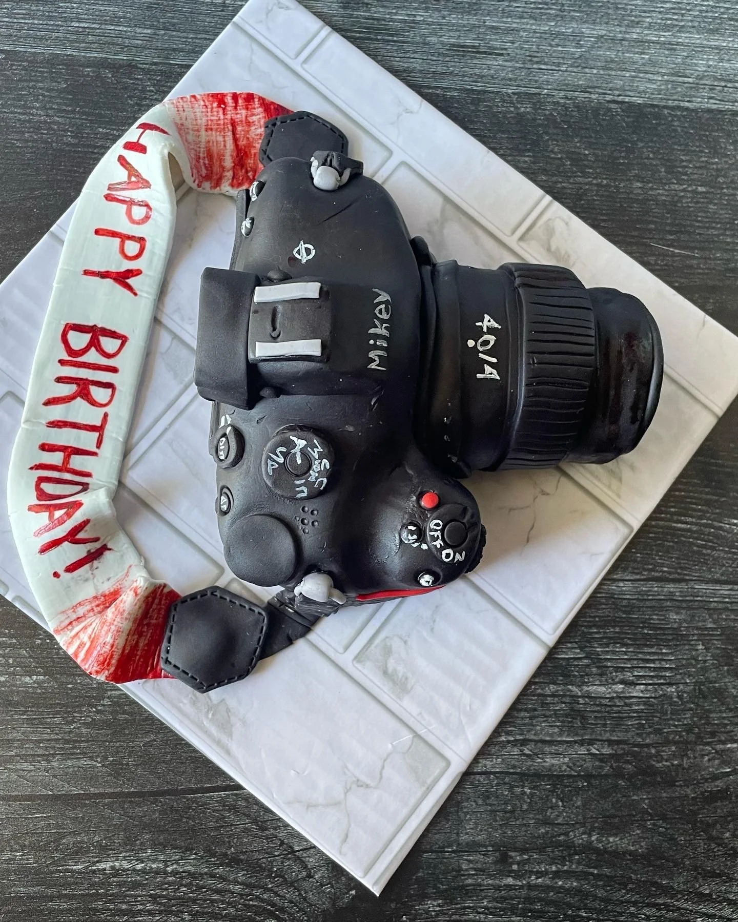Realistic camera cake
