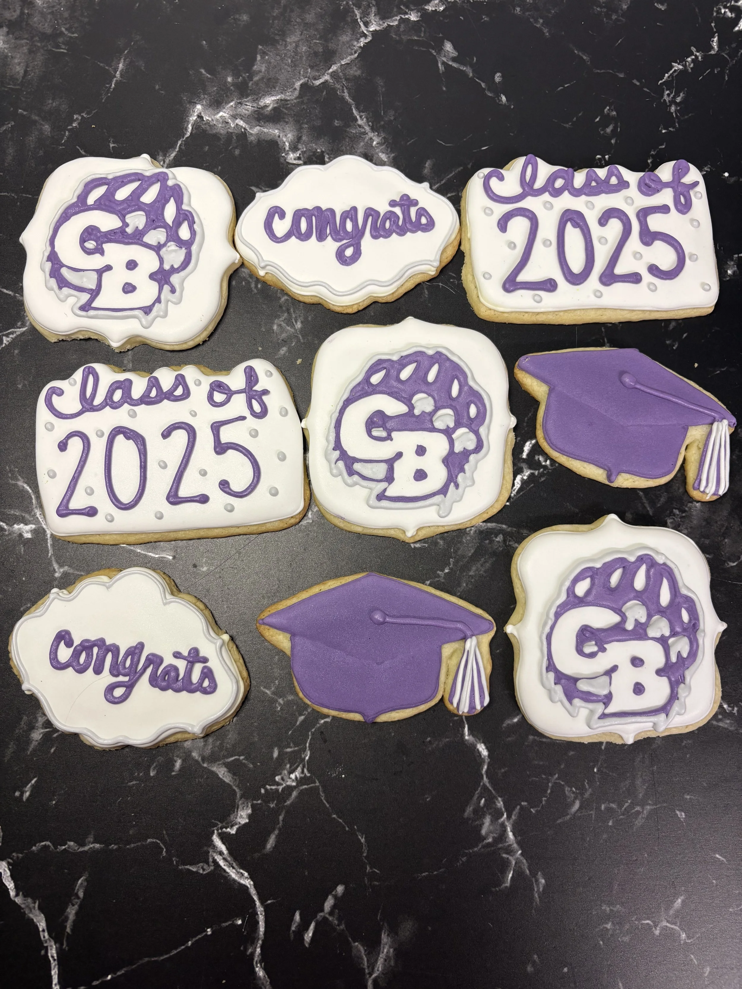 graduation cookies decorated by Artful Cakery by Julie