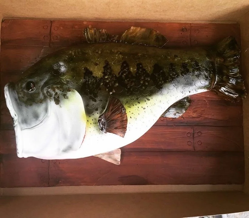 largemouth bass cake