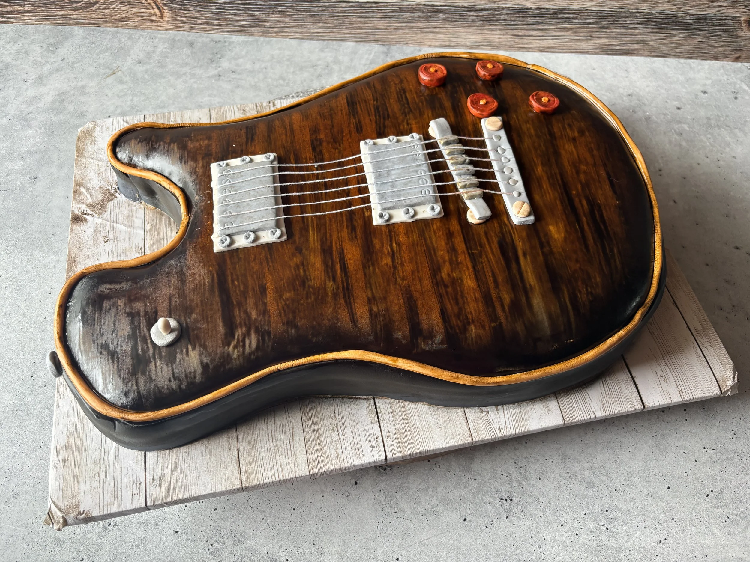 Custom electric guitar groom's cake 