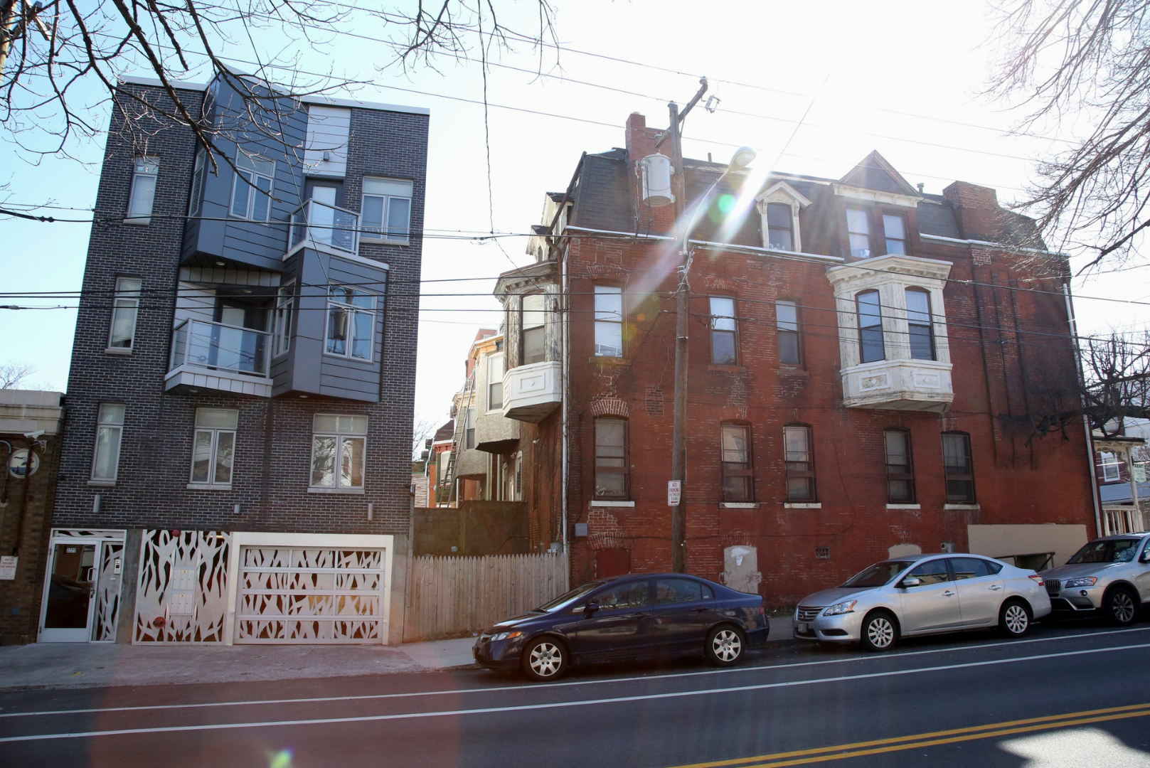 New construction contrasts with historic homes on the 3200 block of Spring Garden Street. (2018)
Mark Dawkins, Paul Robeson HS ’18