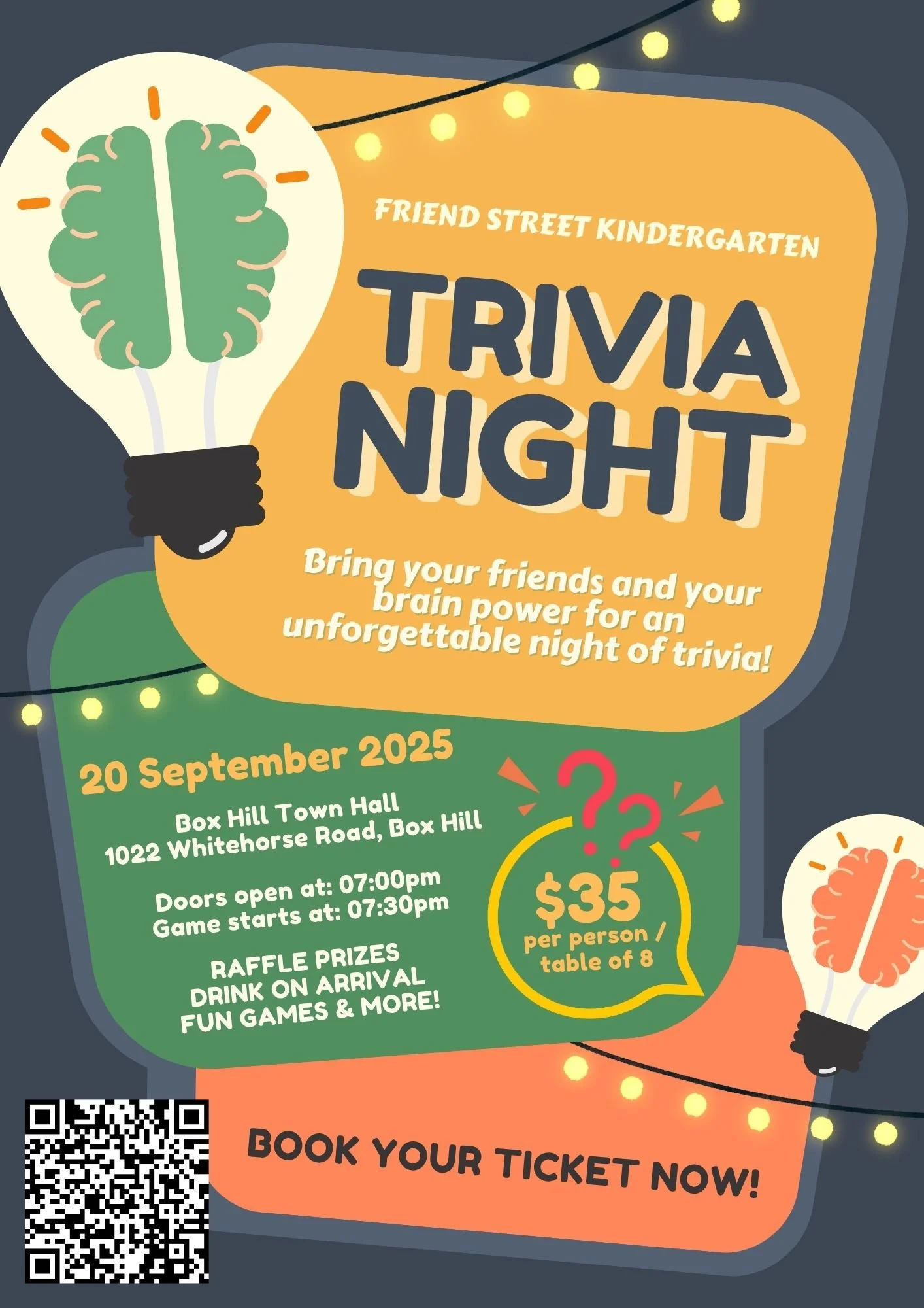 Friend Street Kindergarten Trivia Night