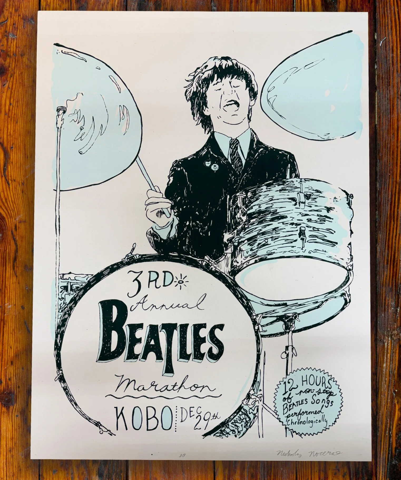 Sgt Peppercorn's Marathon (Beatles Marathon) 2012 Gig Poster