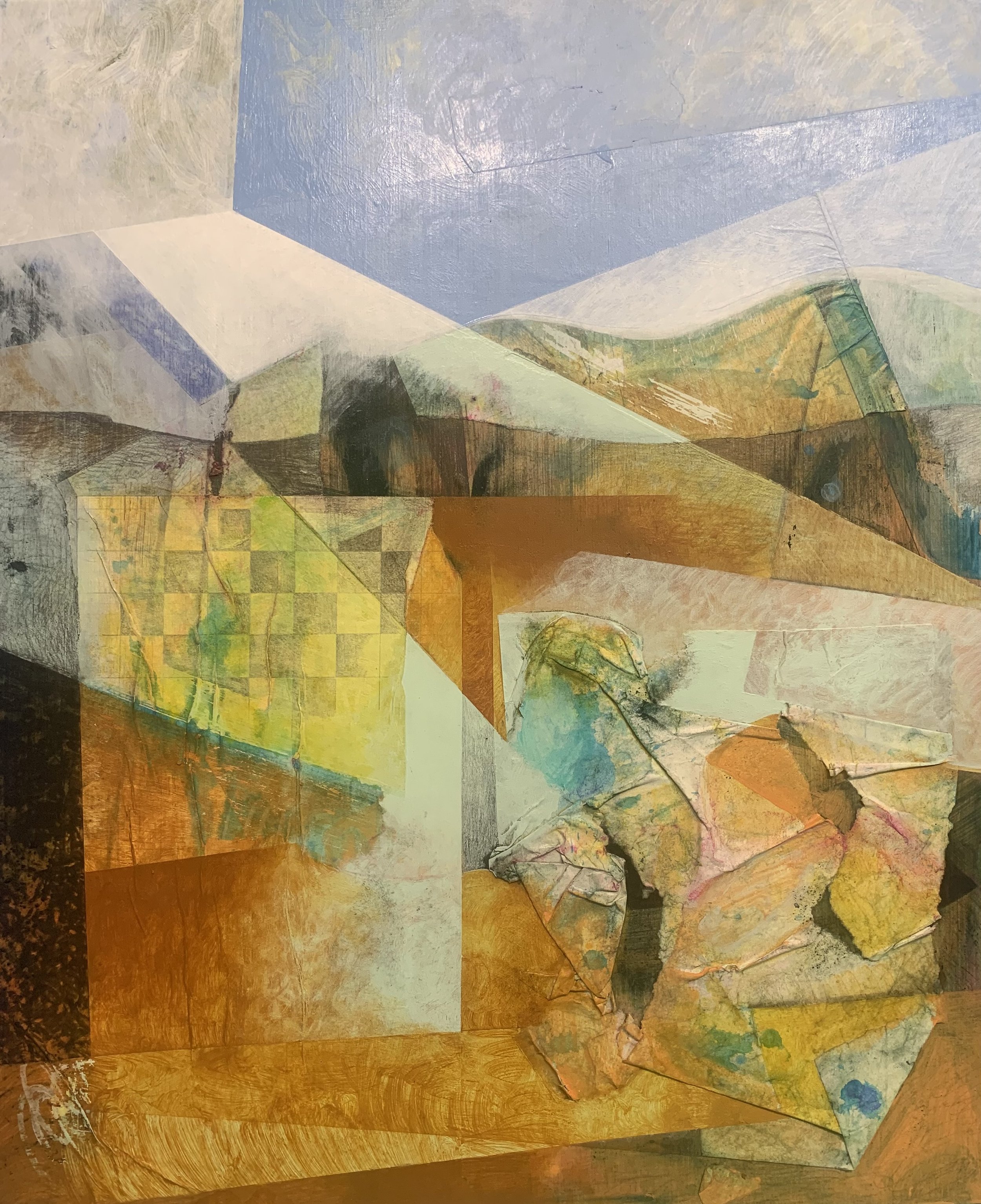 High Noon,
29 inches x 24 inches,
Acrylic, pastel, pencil on wood panel