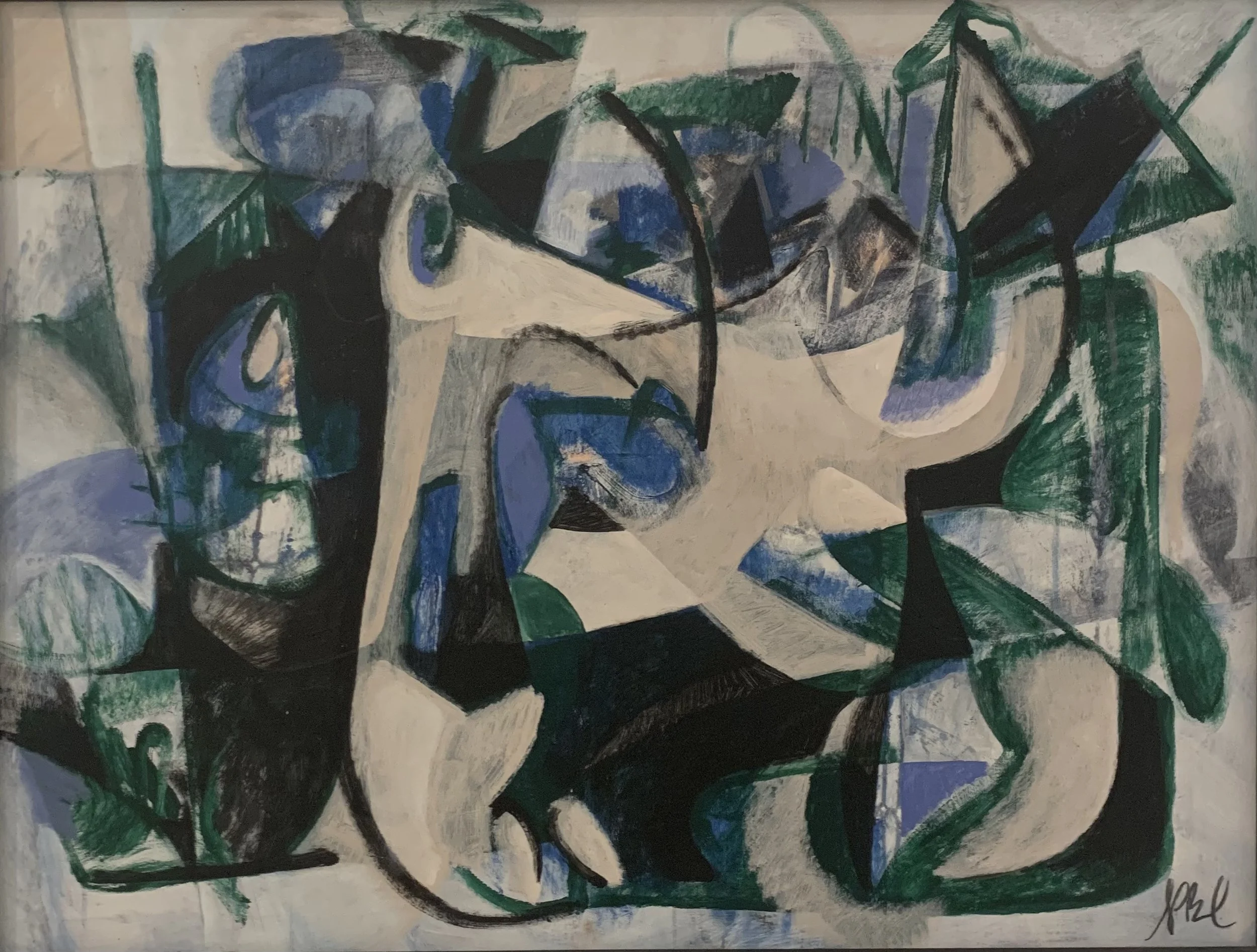 Greenview,
34 inches x 45 1/2 inches,
Acrylic on wood panel