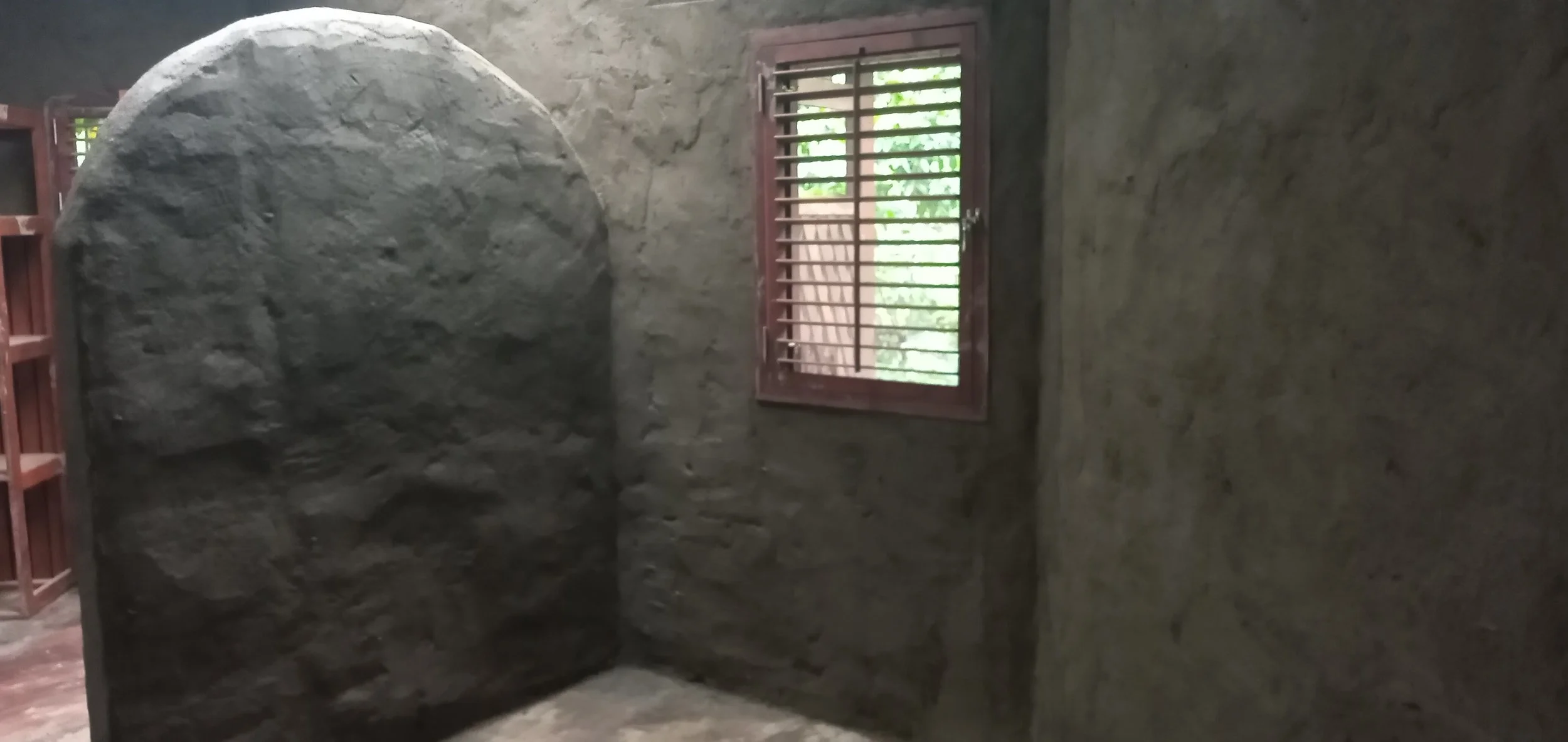 cob building interior ecovillage vanuatu