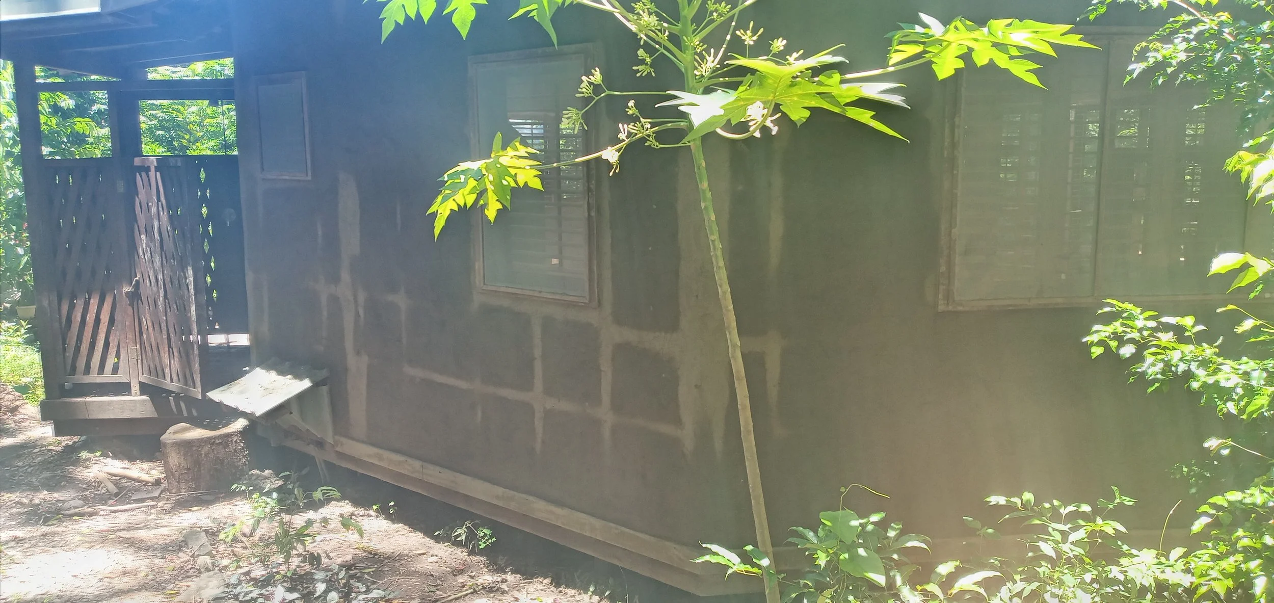 cob building exterior ecovillage vanuatu