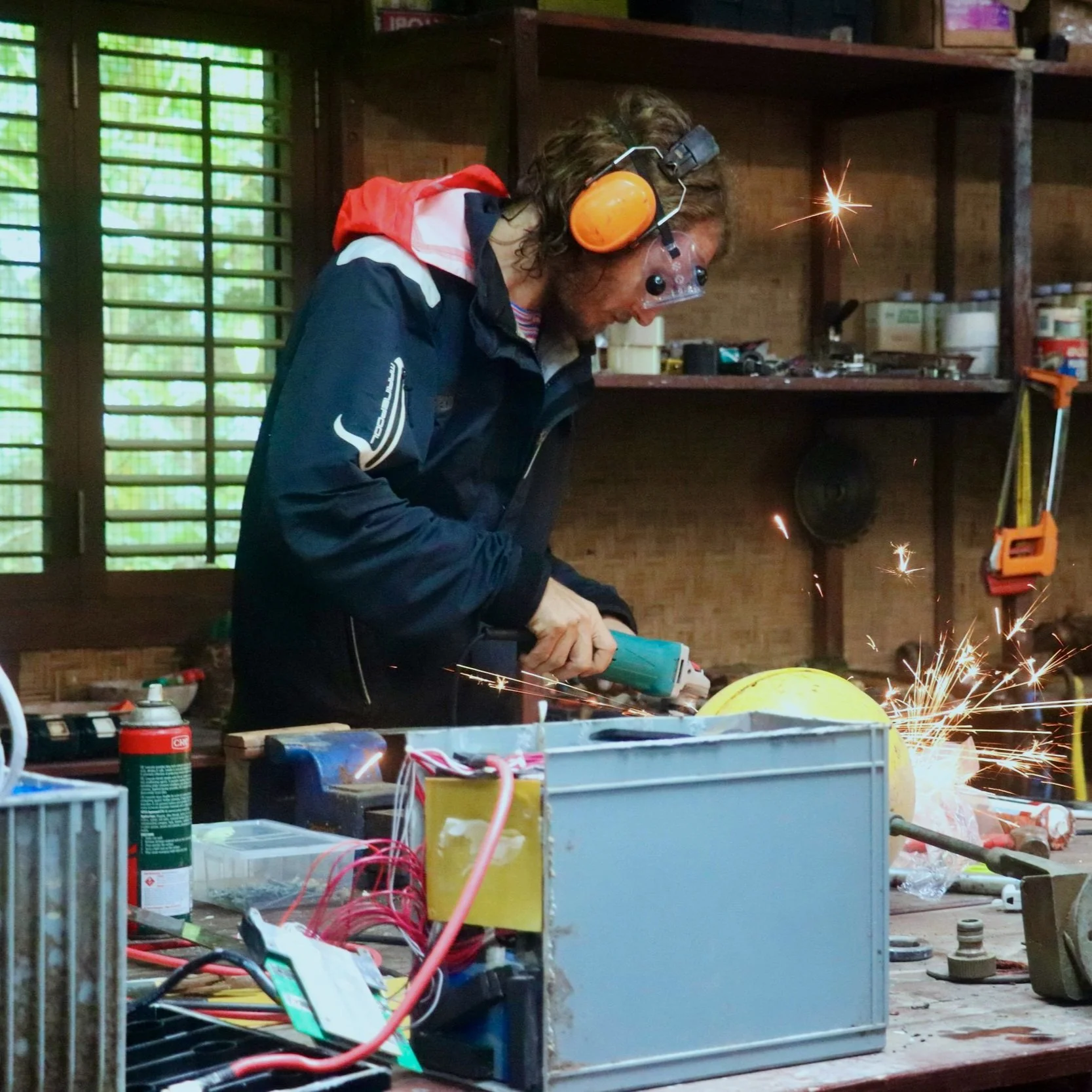 power tools in the off grid workshop