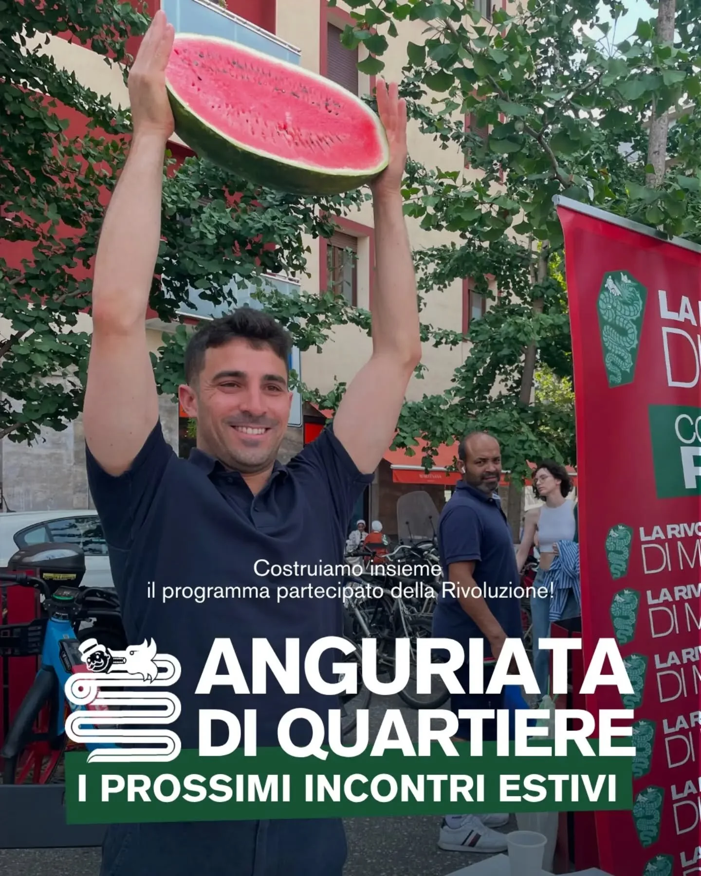 🍉 LE ANGURIATE DELLA RIVOLUZIONE CONTINUANO‼️

In attesa degli appuntamenti di questo pomeriggio in via Dezza e di mercoled&igrave; 22 al Giardino Bazlen e Fo&agrave;, ecco il programma delle nuove anguriate.

📌27/07 STADERA -parco Chiesa Rossa (da