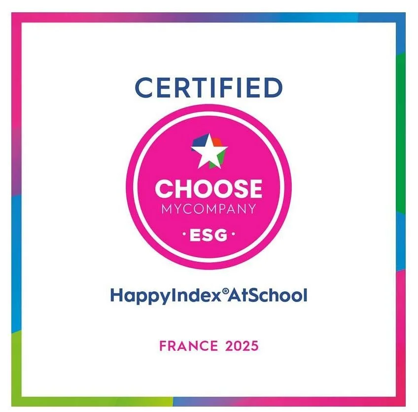 Pour la 3ᵉ année consécutive, l’École F.A.M obtient l’accréditation HappyIndex®️AtSchool 2025 🎉
Un immense merci à nos étudiantes et étudiants qui ont contribué à ce succ