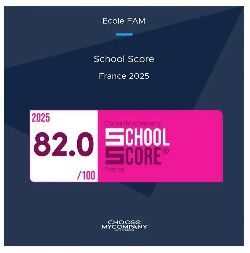 🎉 Nous sommes très fiers de vous annoncer notre School Score 2025 France : 82/100 !
Ce résultat reflète la qualité de notre accompagnement, l’engagement de notre équipe pédagogique et la satisfaction