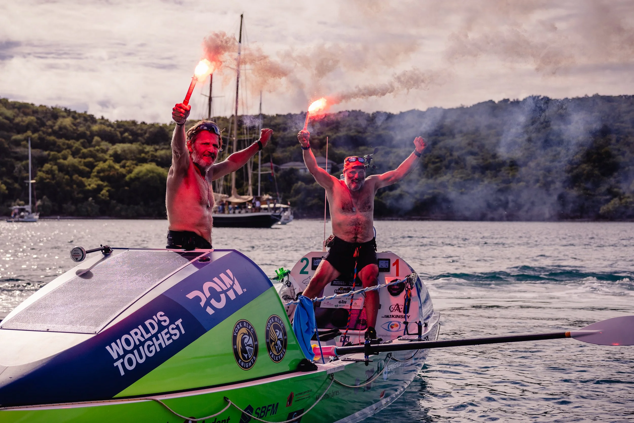 Greens2Blue Ocean Rowing Team who were trained by The Ocean Rowing Academy