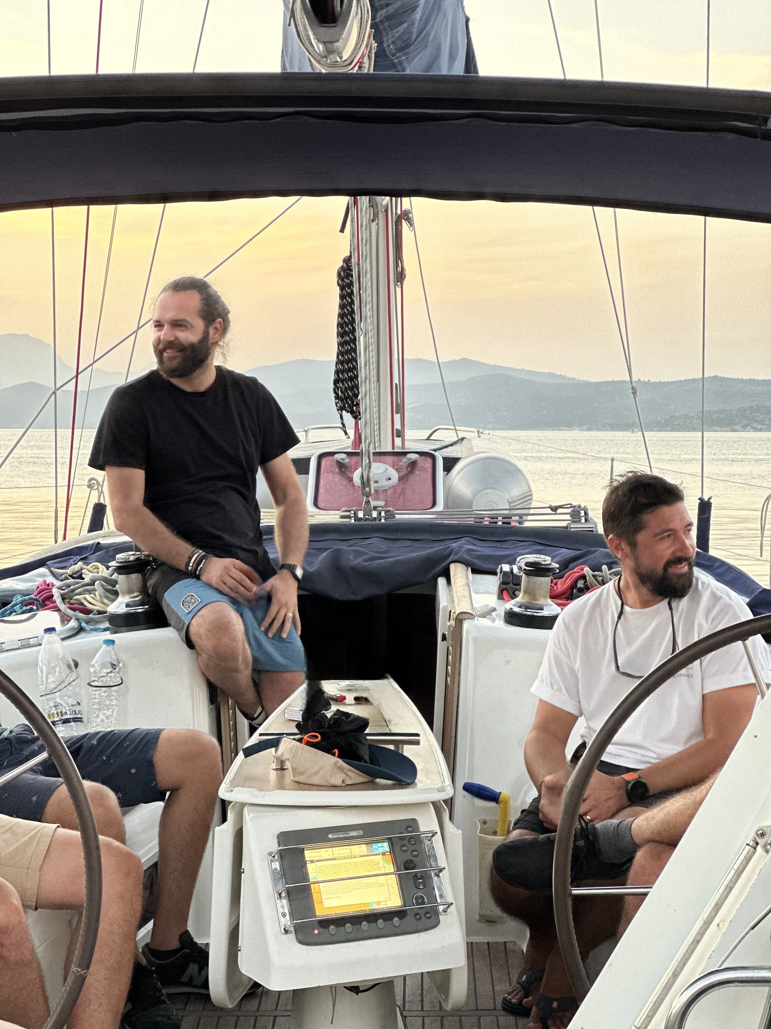 Med mooring, MOB, sail trimming, reefing, heave to, tacking, gybing — all of it.