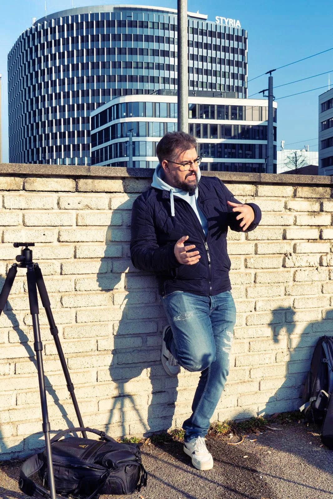 Christian bei der Arbeit