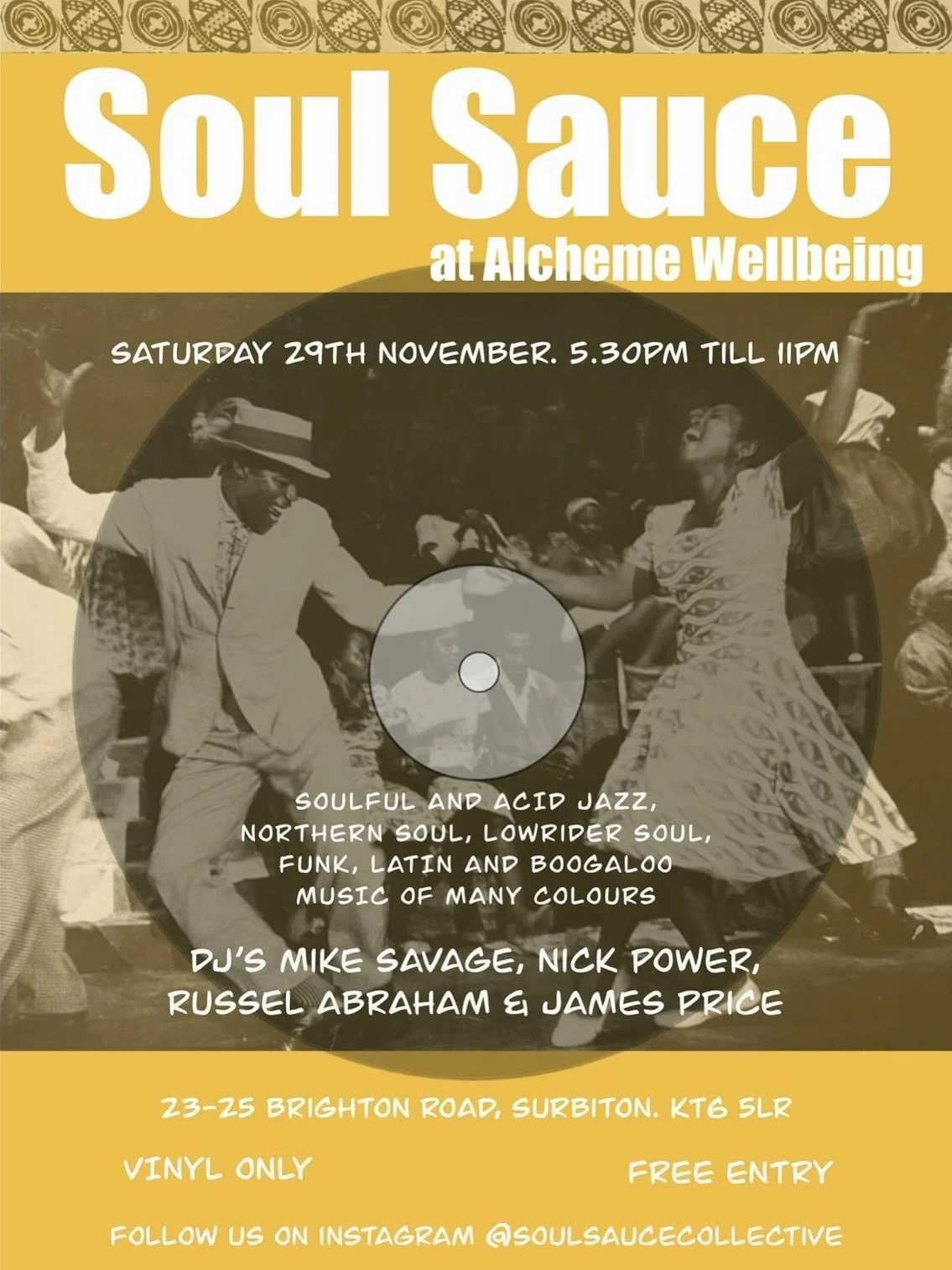 Soul Sauce returns Saturday 29th November!💃🏻🕺🏽You asked, we listened - think sangria, margaritas, incredible selection of music and lots and lots of dancing 🎶 

Free entry! See you there x

Alcheme.co.uk/events
