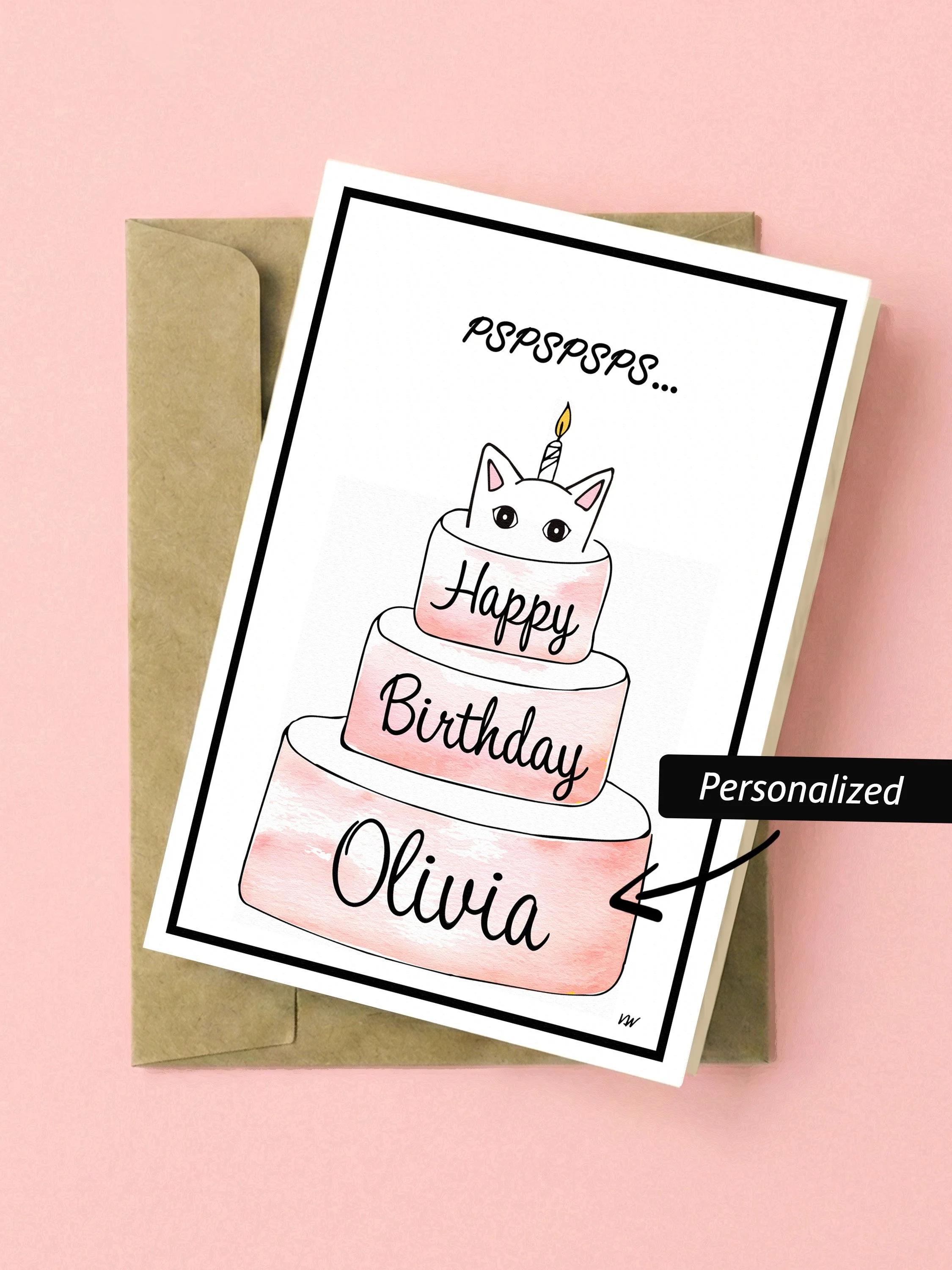 Personalized Cake Birthday Card