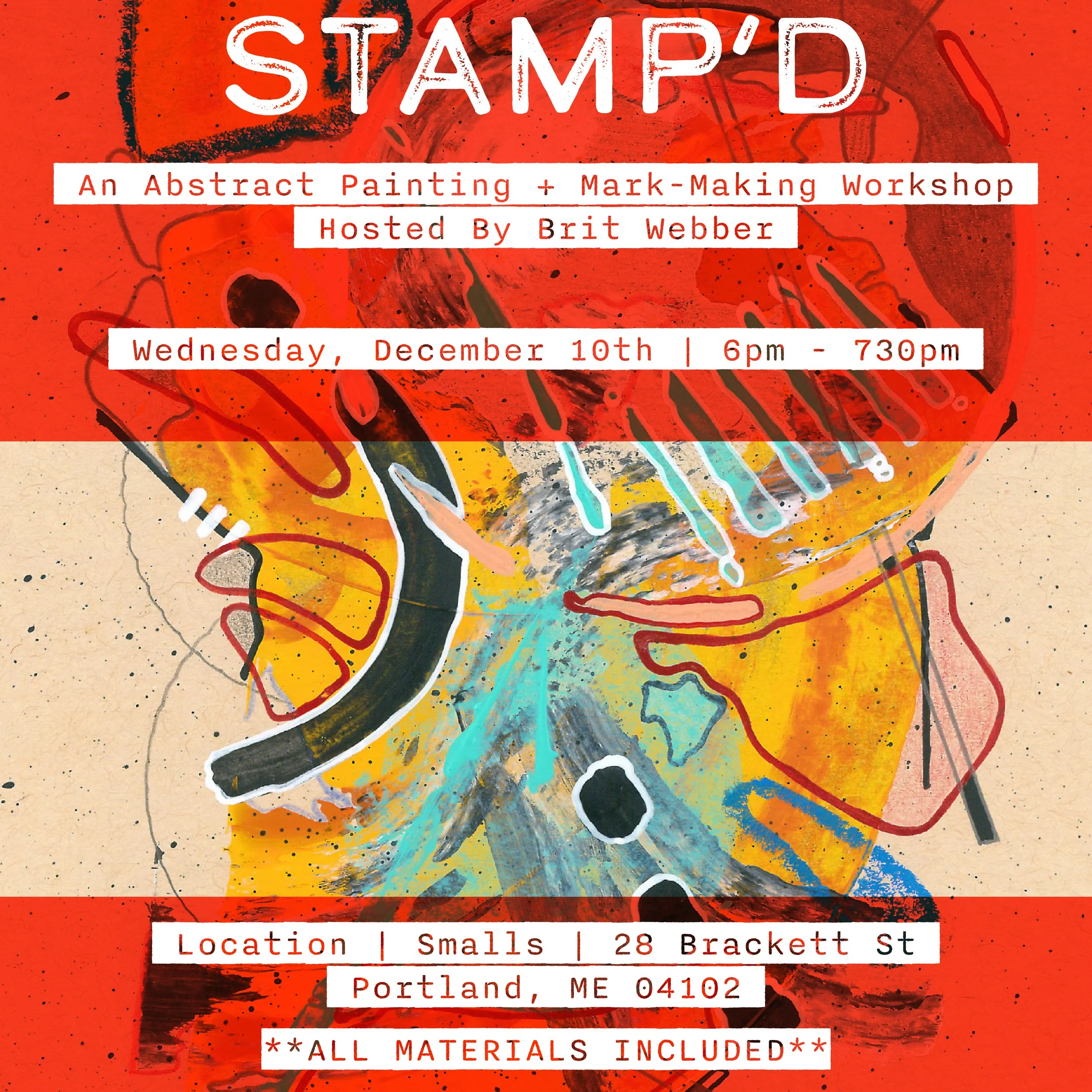 Stamp'd painting workshop with Brit Webber