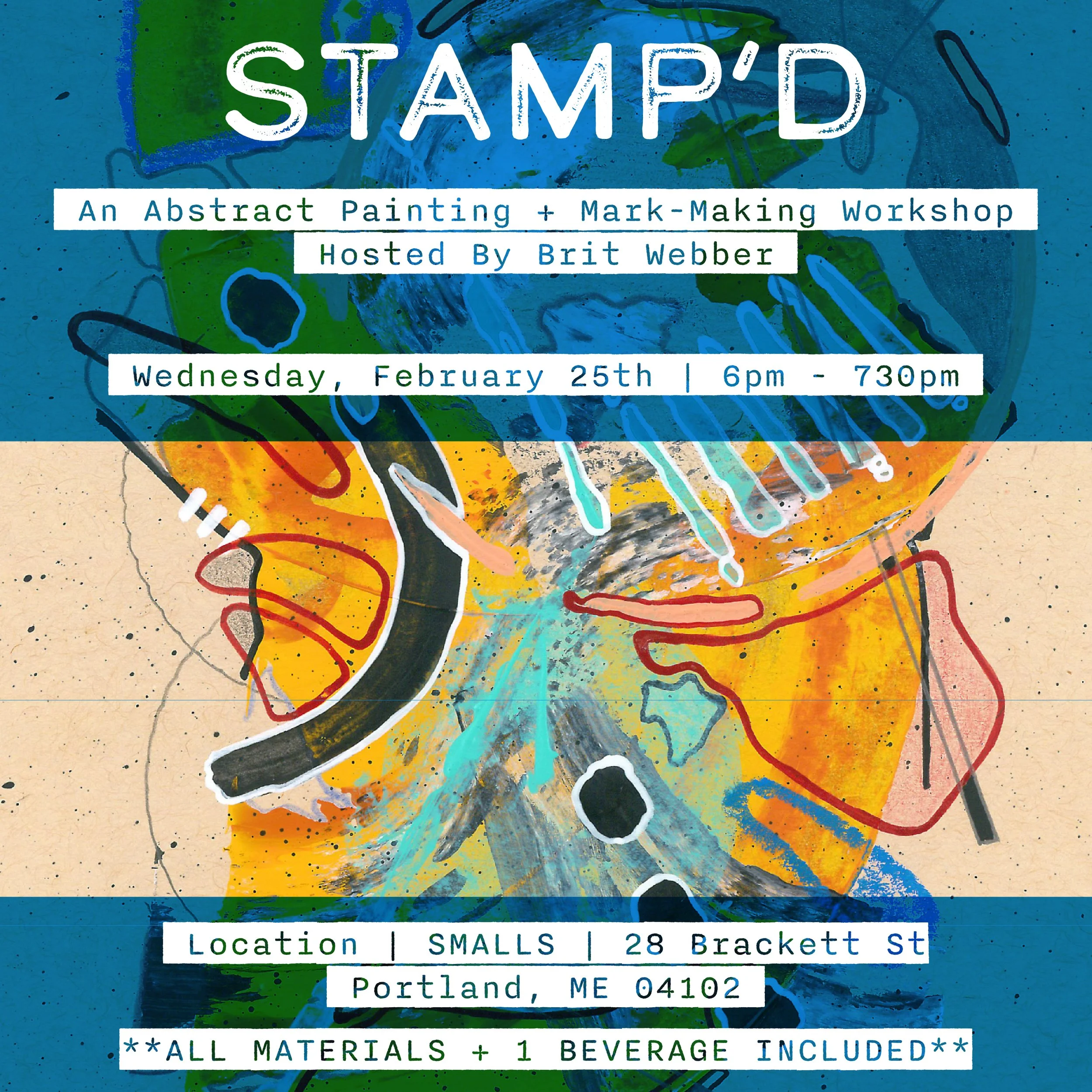 STAMP'D Abstract Painting Workshop with Brit Webber