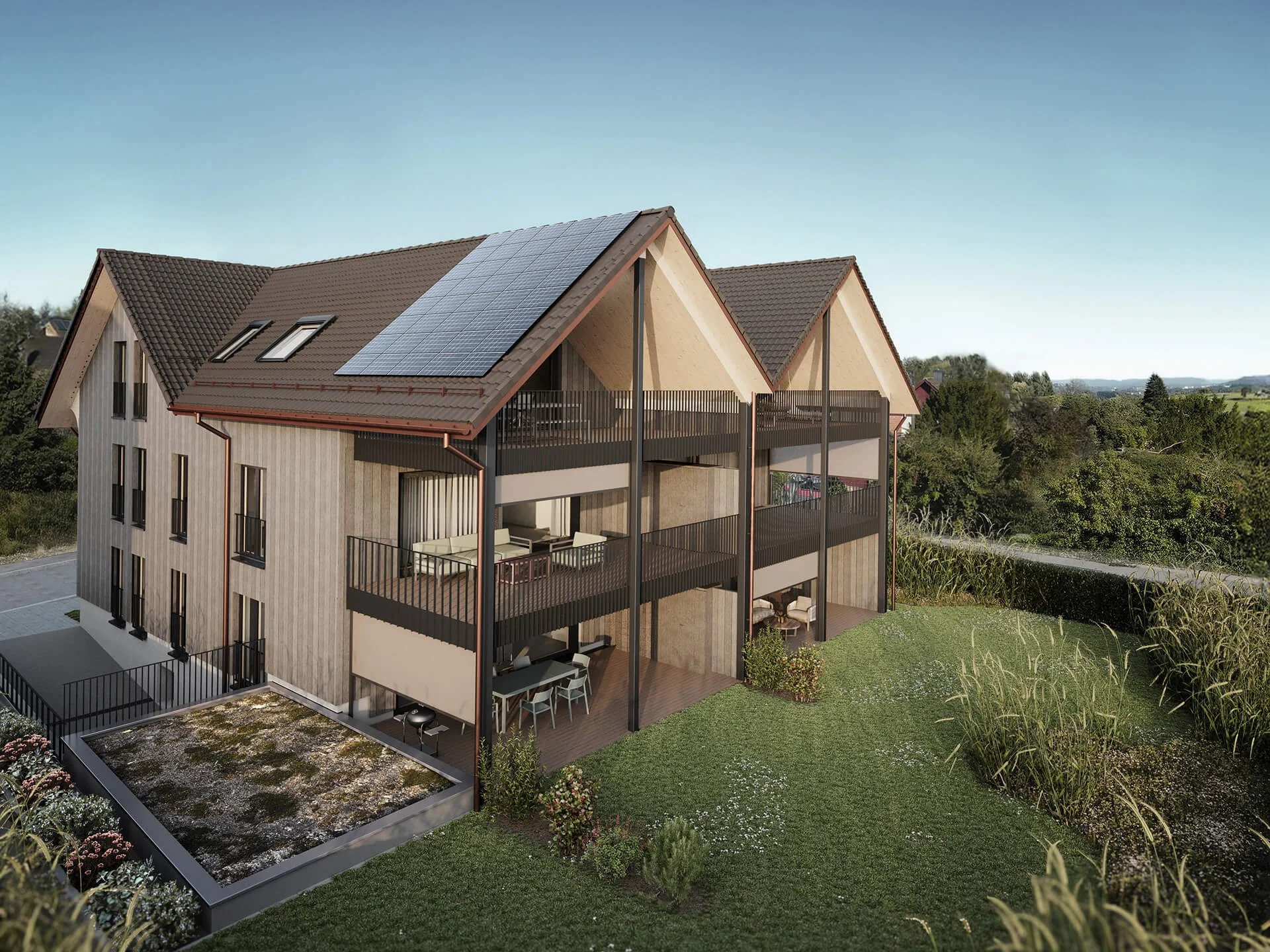 Architekturvisualisierung - Immobilienvisualisierung Kohlfirststrasse Schaffhausen Schweiz