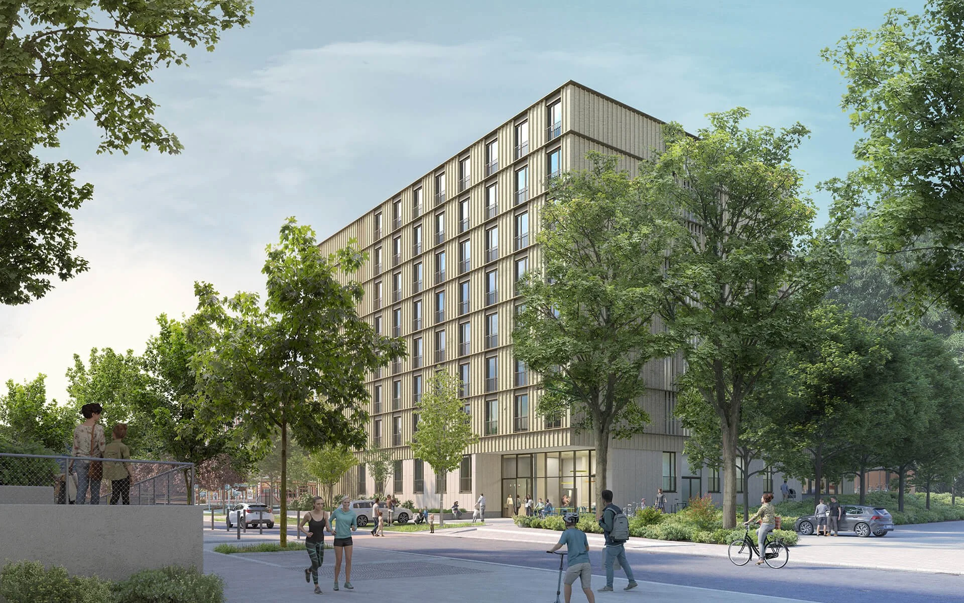 Architekturvisualisierung - Azubi-Wohnheim Wirthstrasse Freiburg Landwasser