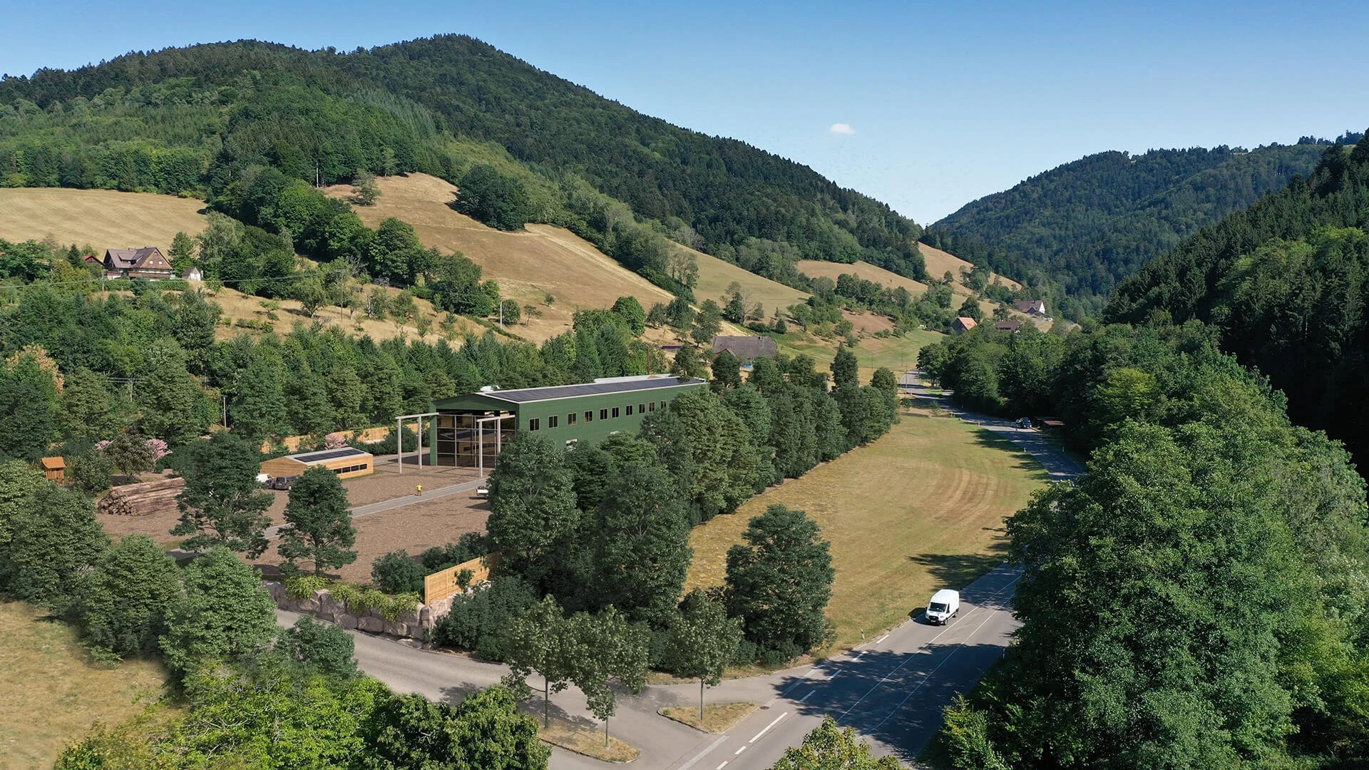 Architekturvisualisierung - Neubau Sägewerkhalle Glottertal