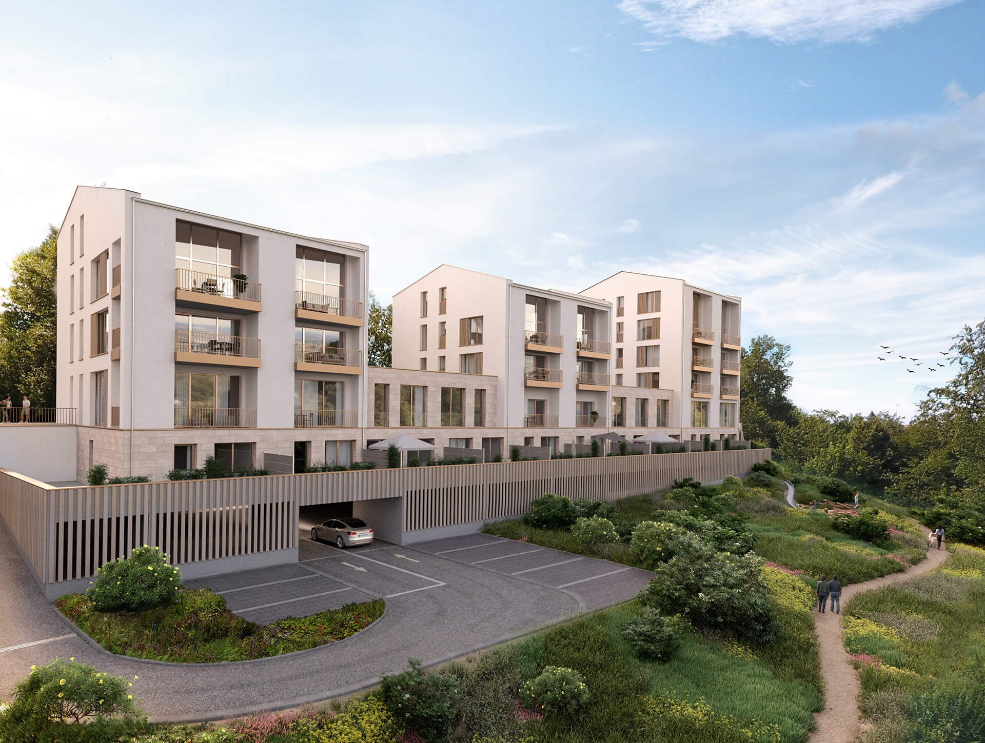 Architekturvisualisierung - Hotel am Post-Areal in Heiligenberg 