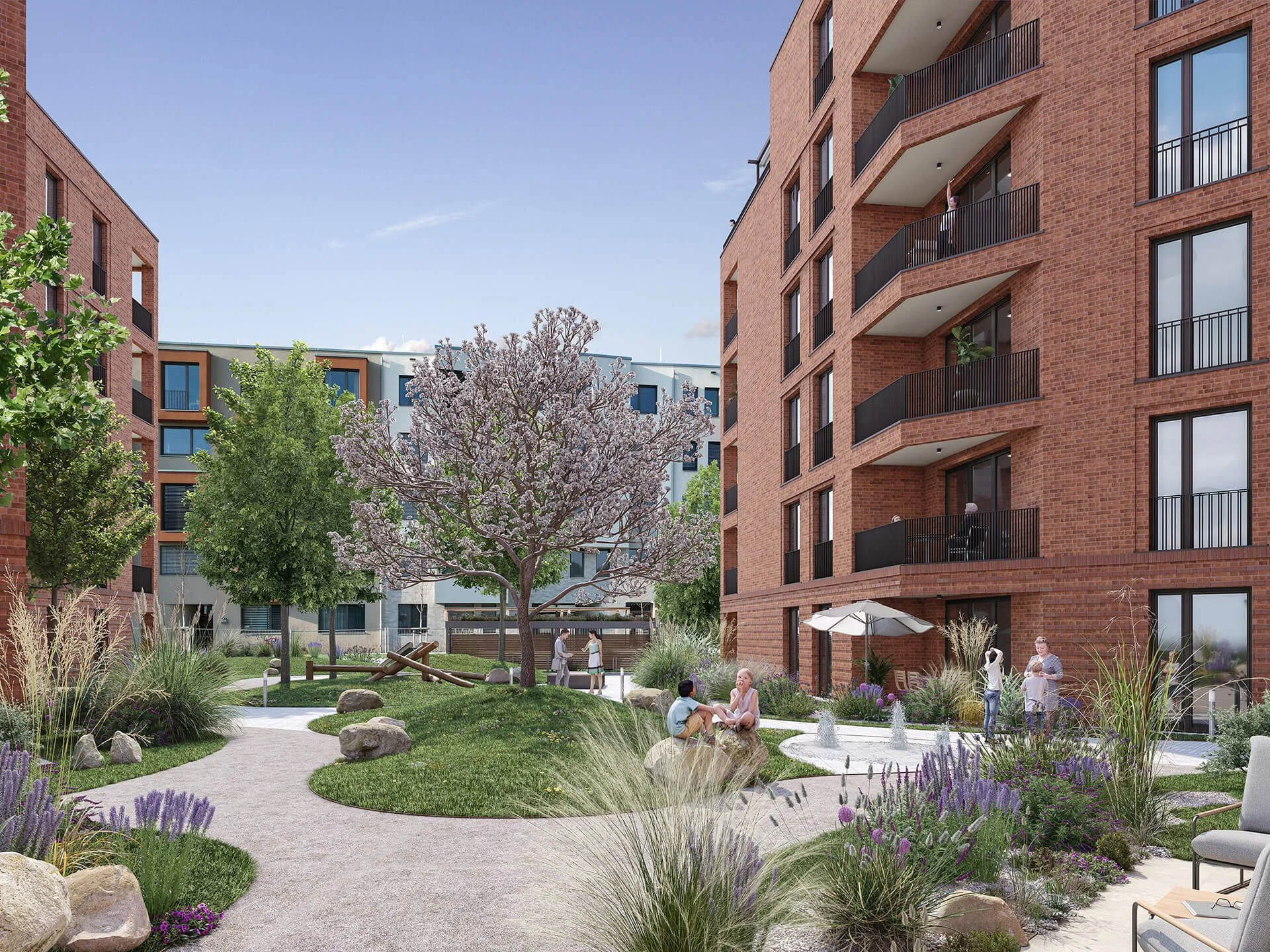 Architekturvisualisierung - Wohnungsbau The Brick Eugen-Martin-Strasse Freiburg