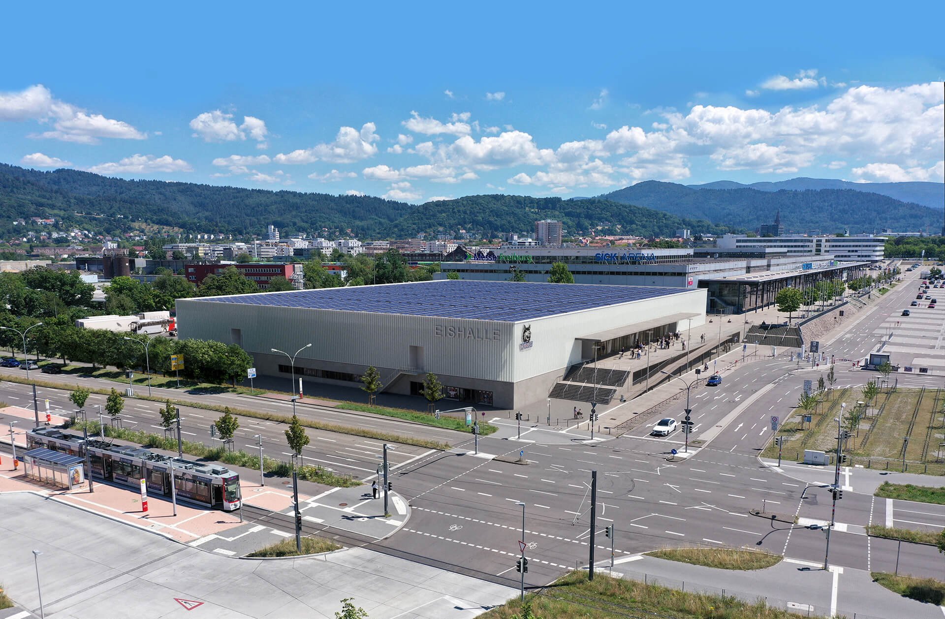 Architekturvisualisierung - Konzeptstudie Eisstadion Freiburg