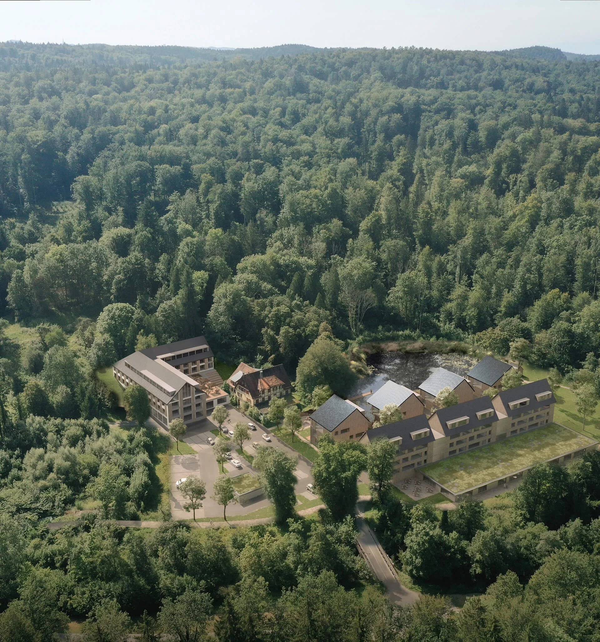 Architekturvisualisierung - 4 Sterne Hotel Waldbad Baienfurt
