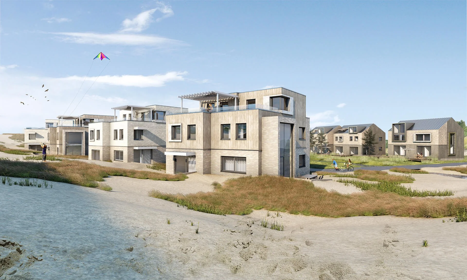 Architekturvisualisierung - Terrassenwohnungen in Almere Holland