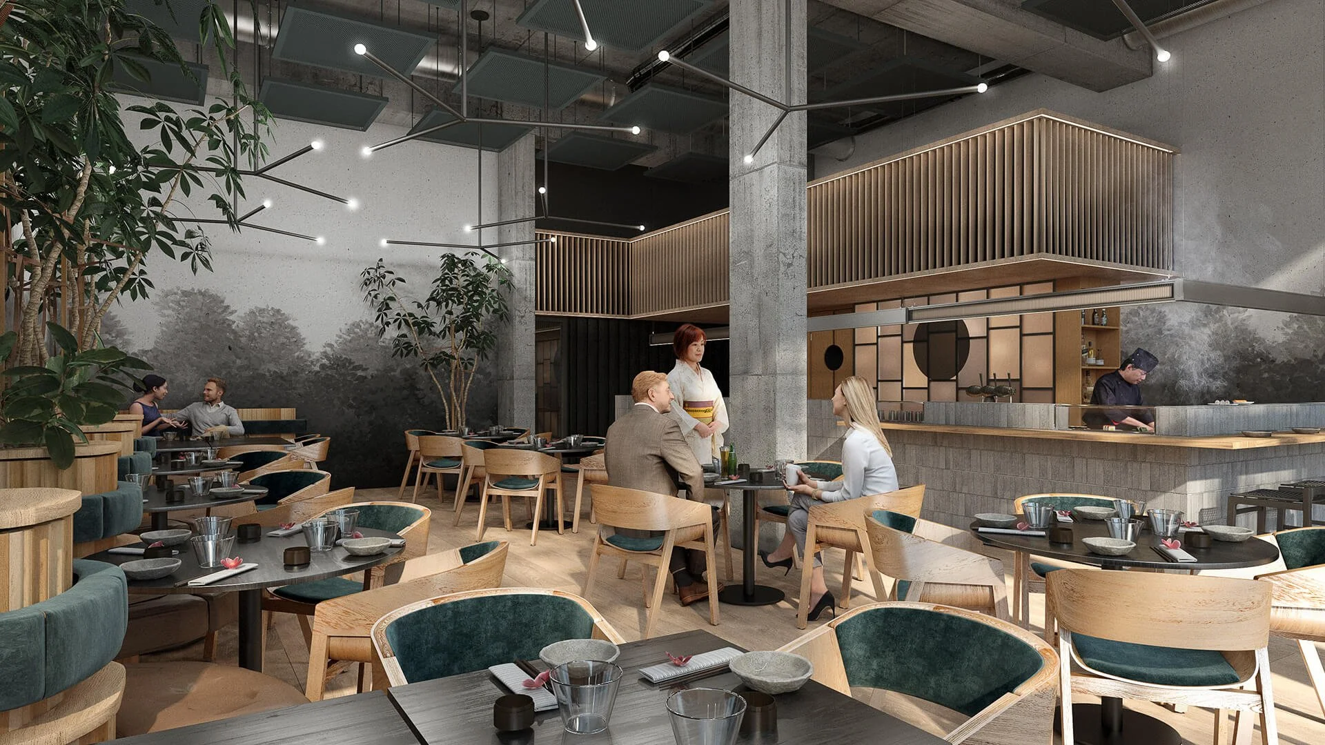 Innenraumvisualisierung - Gewerberaum Visualisierung Markthalle Riedpark Lauchringen