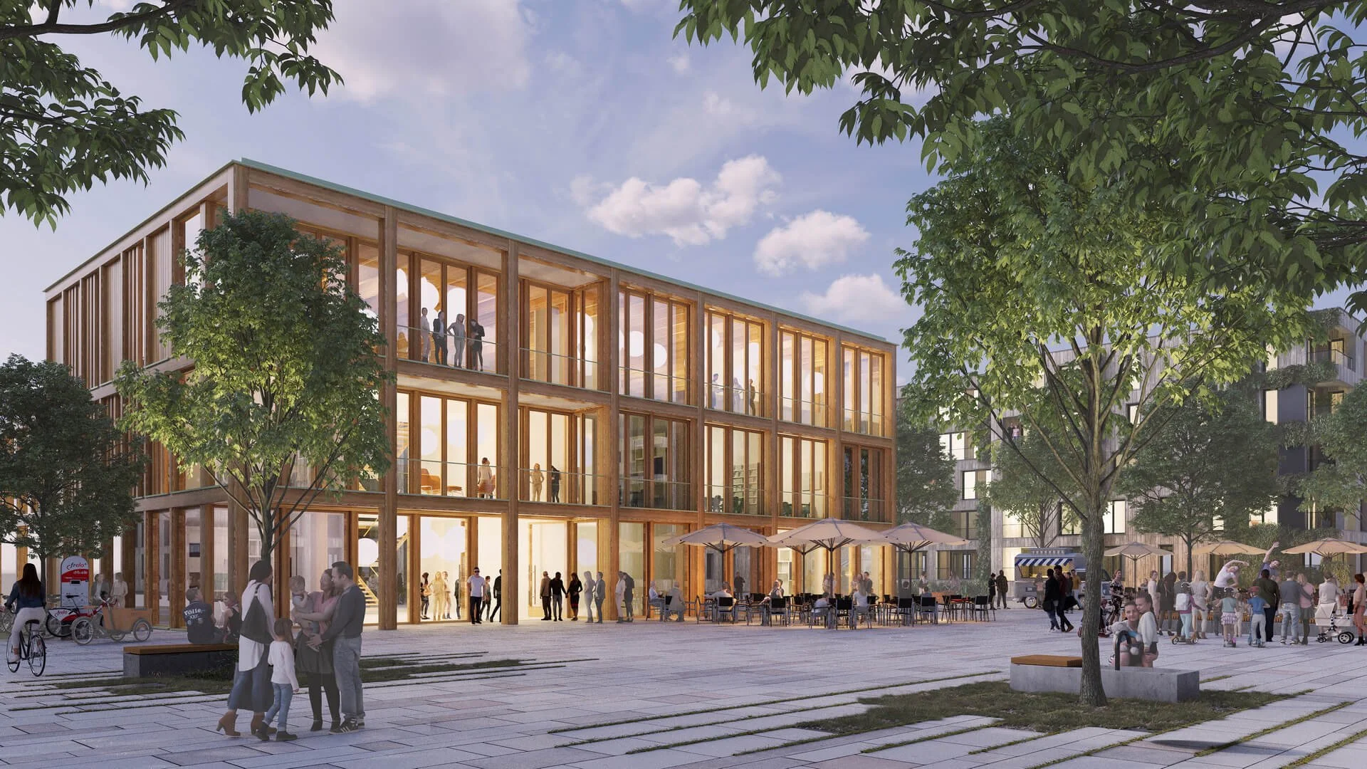 Wettbewerbsperspektive - Quartiershaus Dietenbach 3. Preis