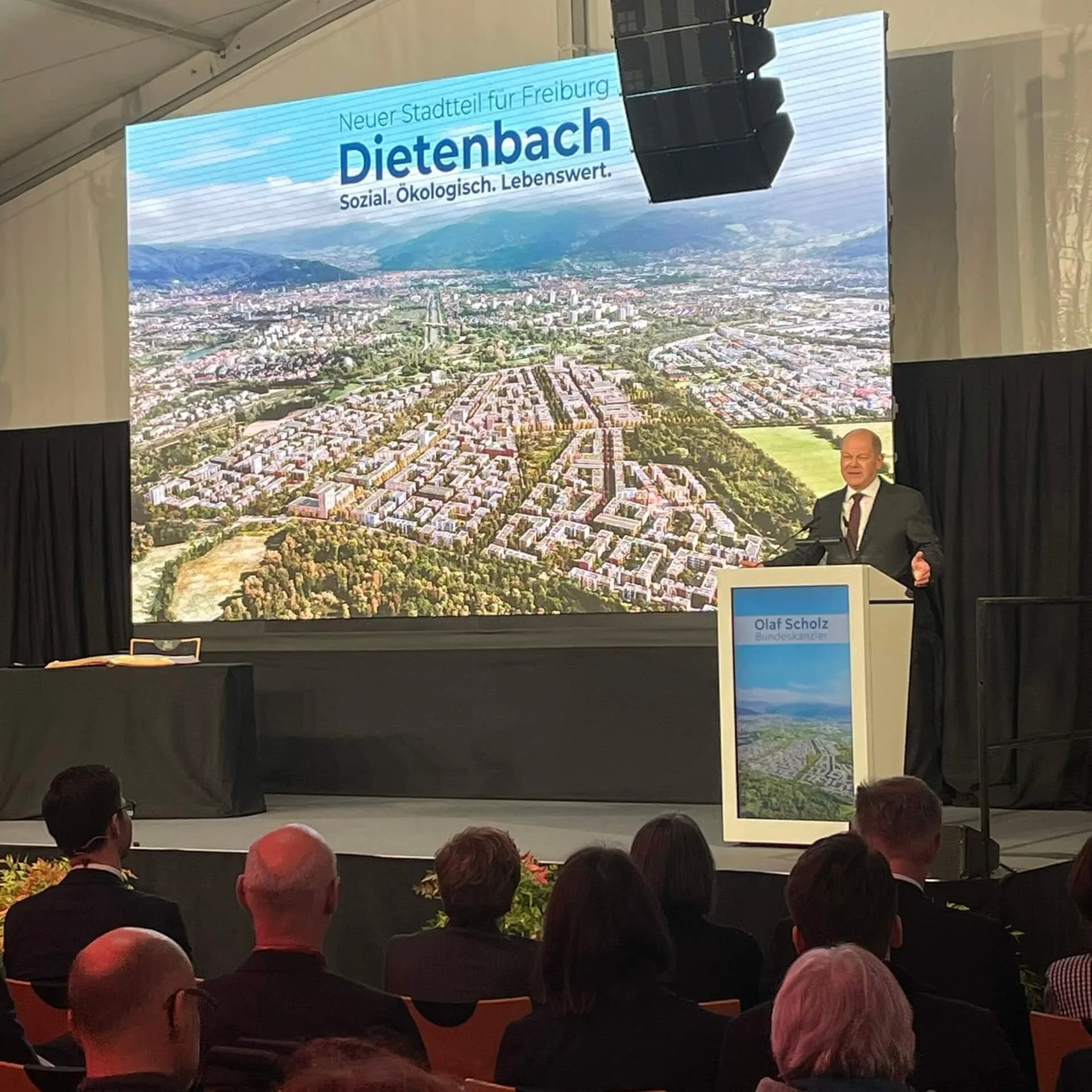 Städtebauvisualisierung - Spatenstich Stadtteil Dietenbach